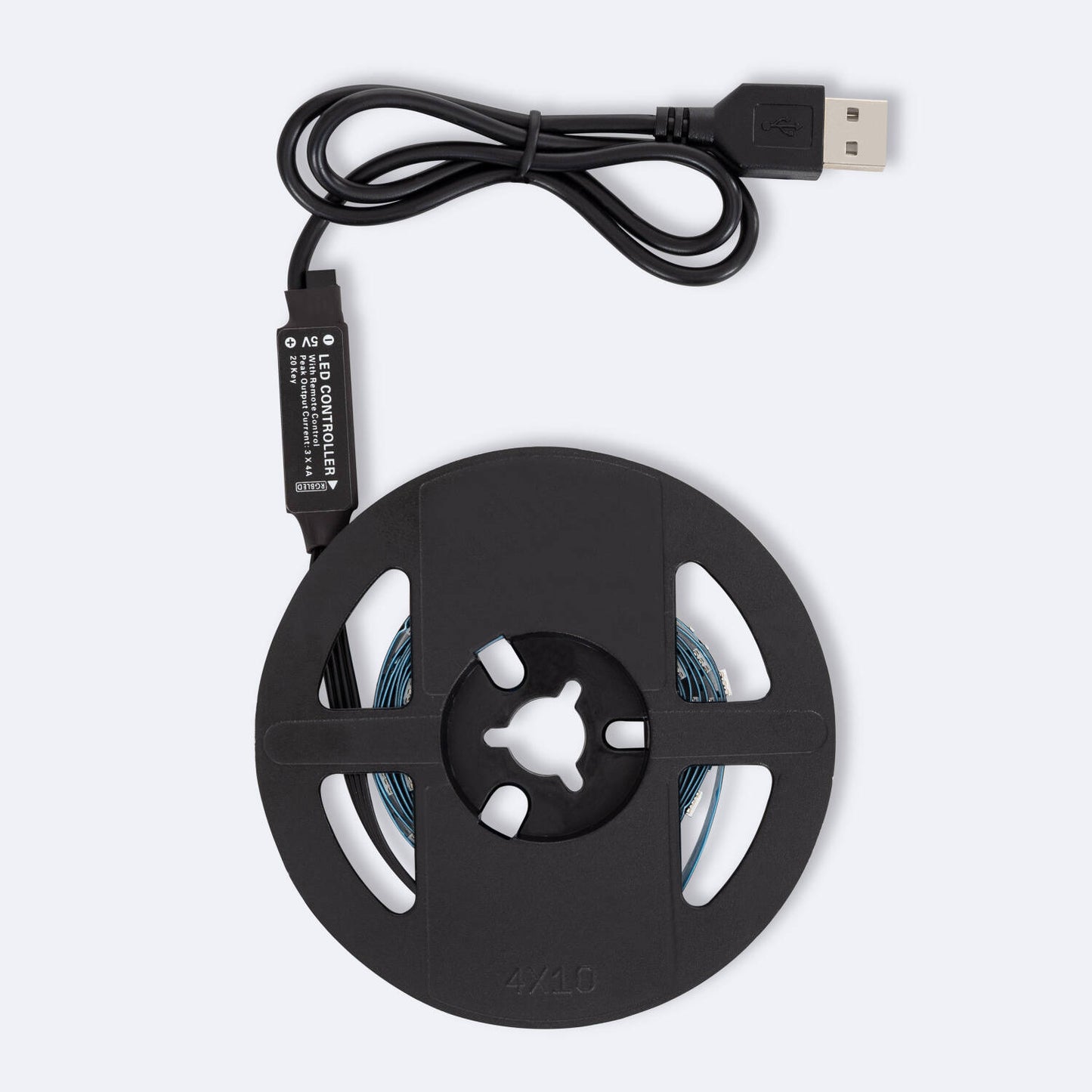 Ruban LED RGB 5V 10W/m, 2m, IP20, Dimmable avec Télécommande USB