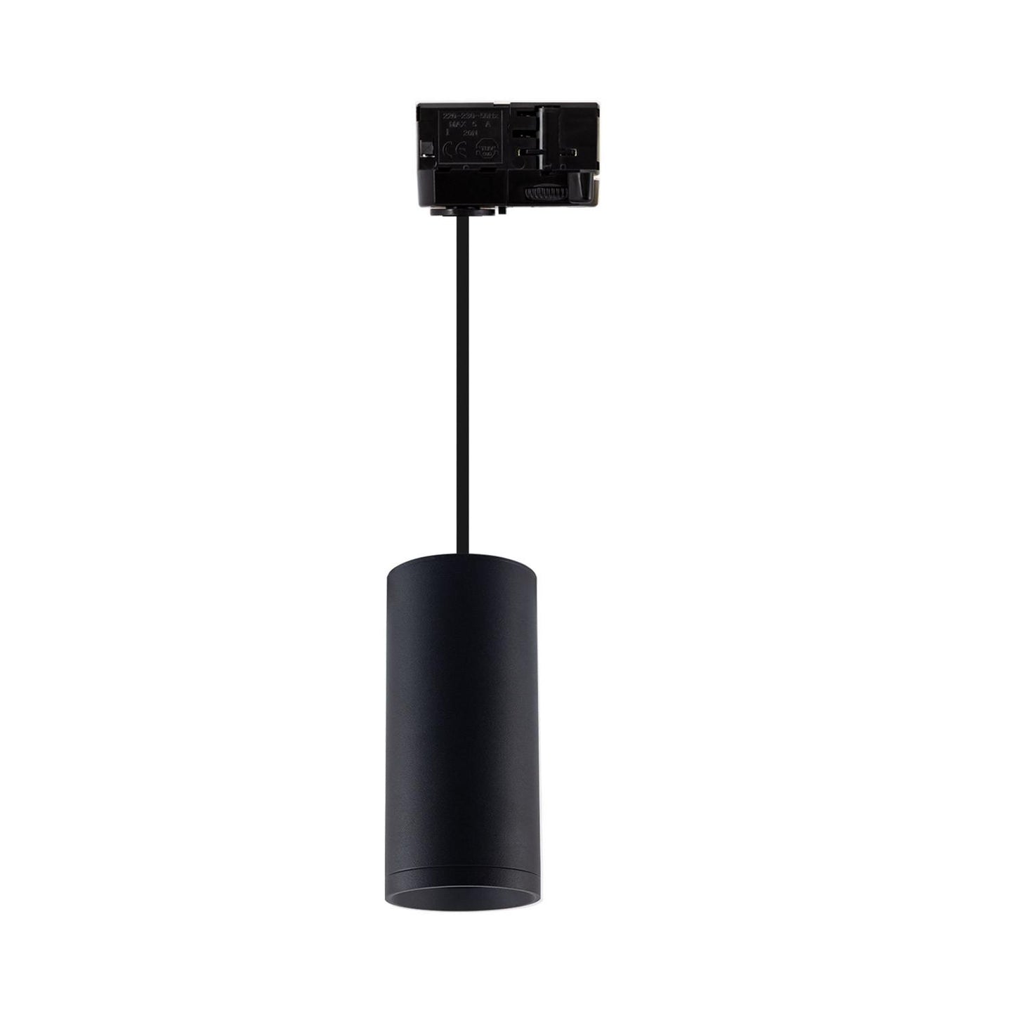 Suspension Rail Triphasé GU10 en Aluminium Noir, IP20, 50W