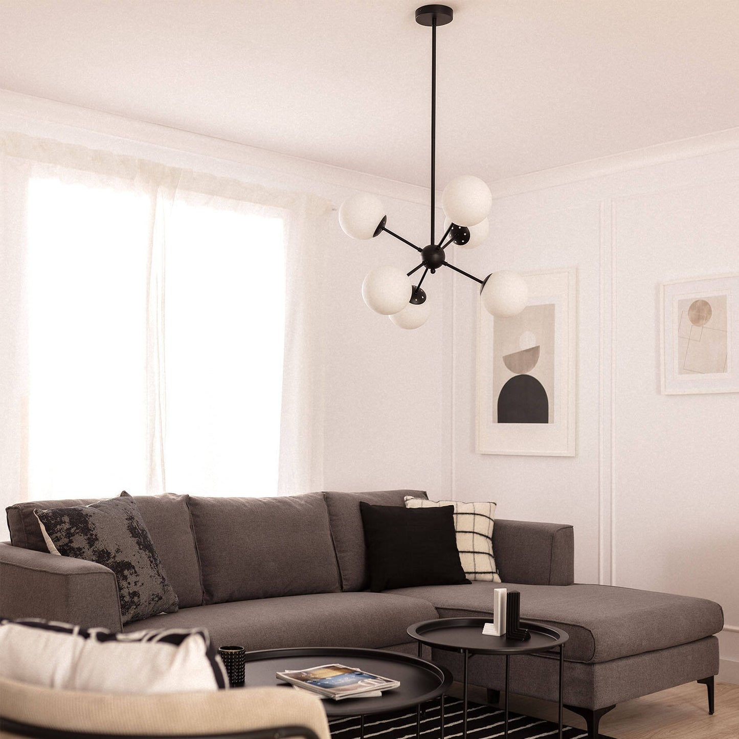 Suspension LED Métal et Verre 20W IP20 pour Intérieur