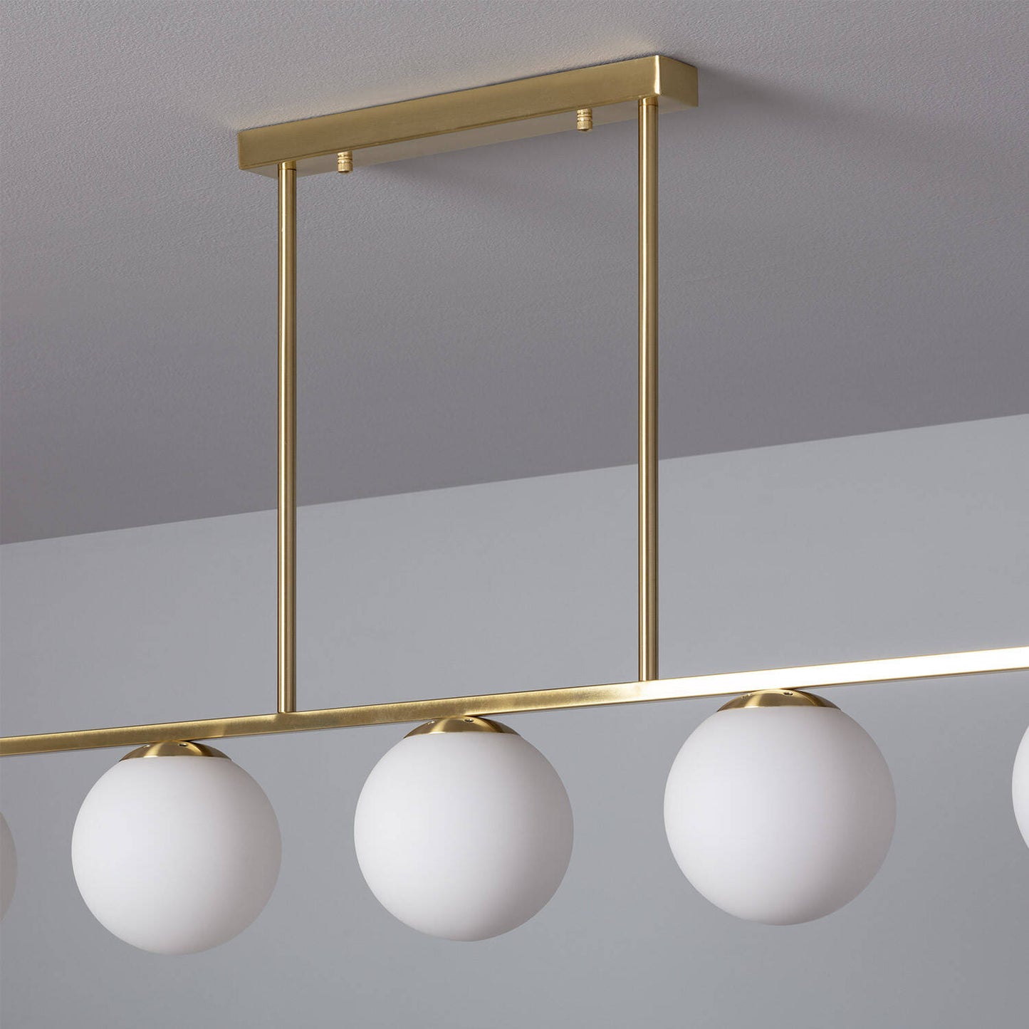 Suspension LED Dorée 5 Points en Métal et Verre, IP20, 20W