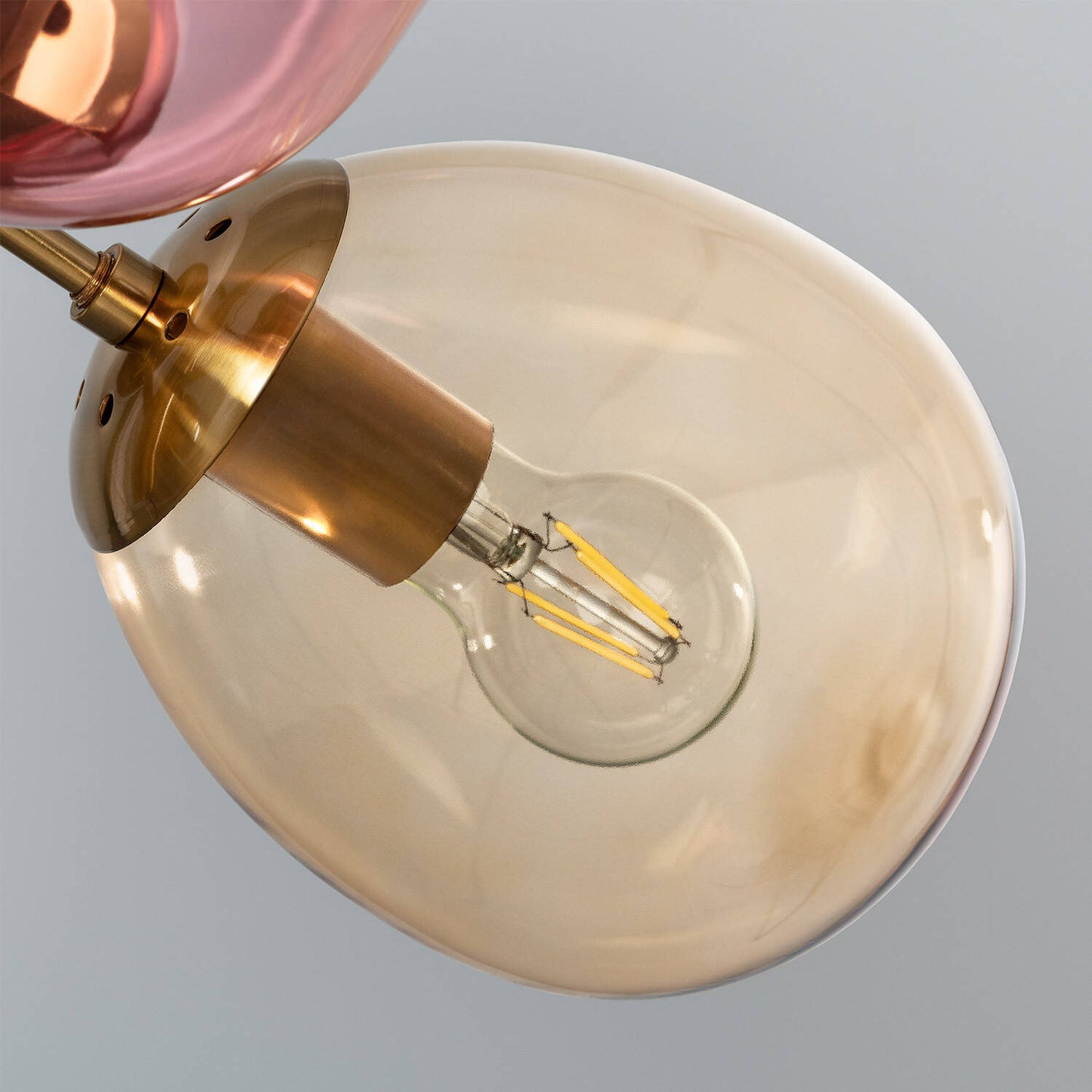 40W IP20 LED-Pendelleuchte aus Metall und Glas