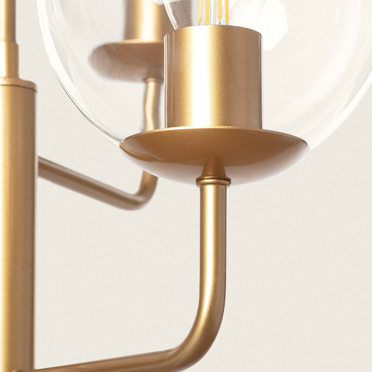 Suspension LED Tribubble 60W IP20, Doré, Installation Facile