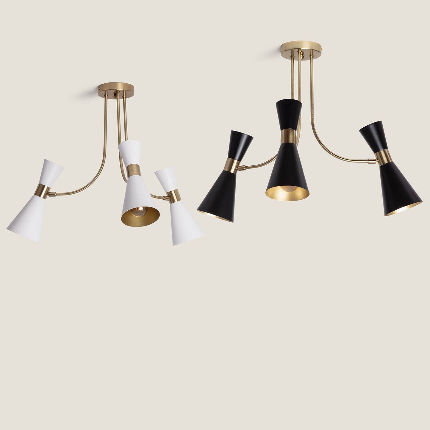Plafonnier LED 6 Spots Noir, IP20, 20W, Installation en Saillie