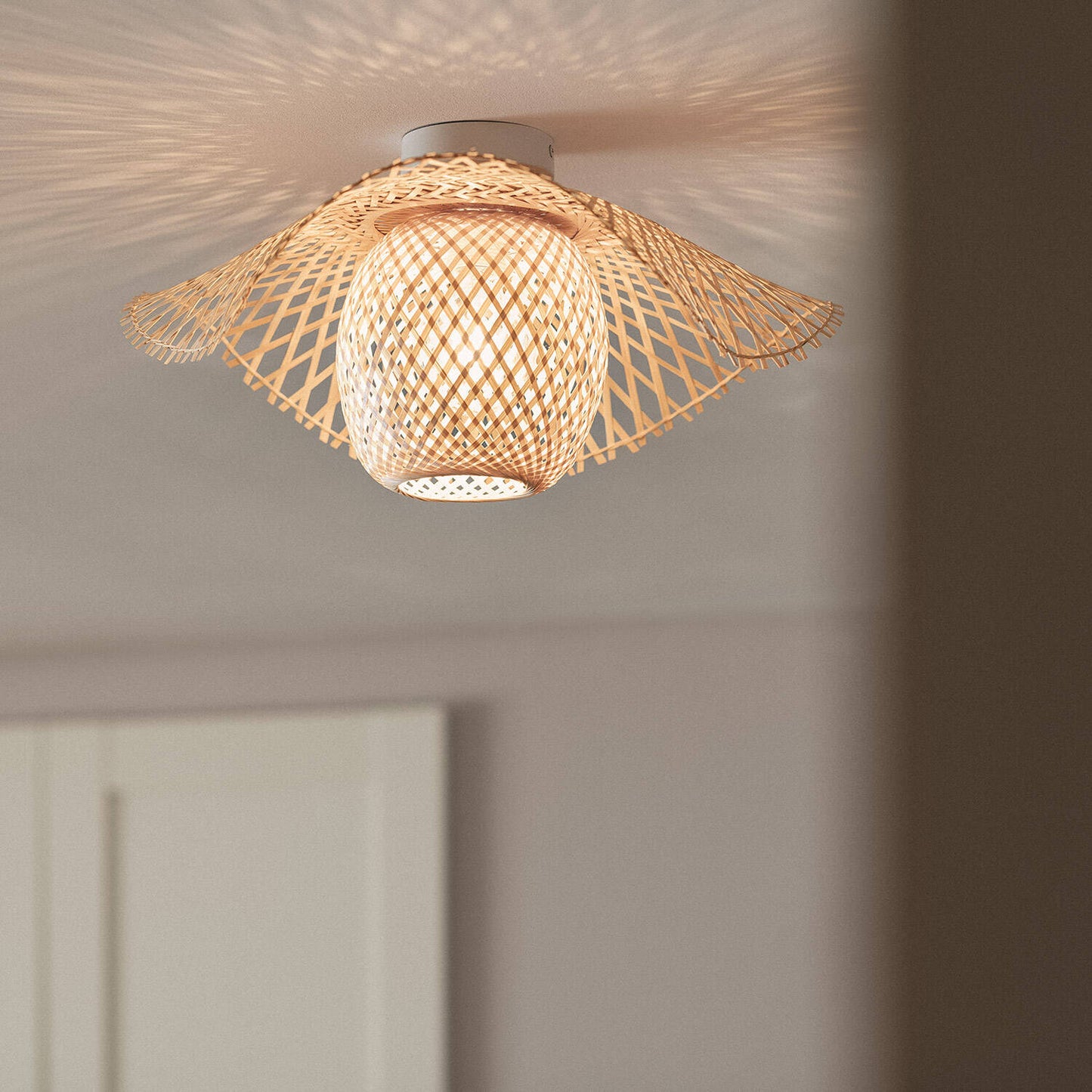 Plafonnier en Bambou 40W IP20 pour Intérieur