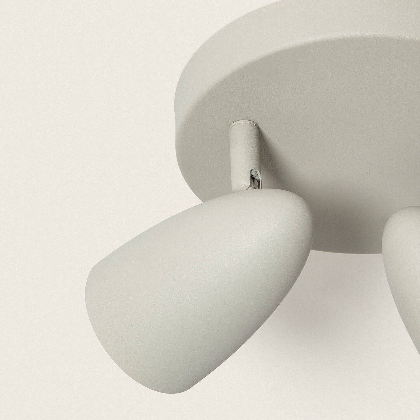 Plafonnier Rond Orientable 2 Spots GU10, Aluminium, IP20