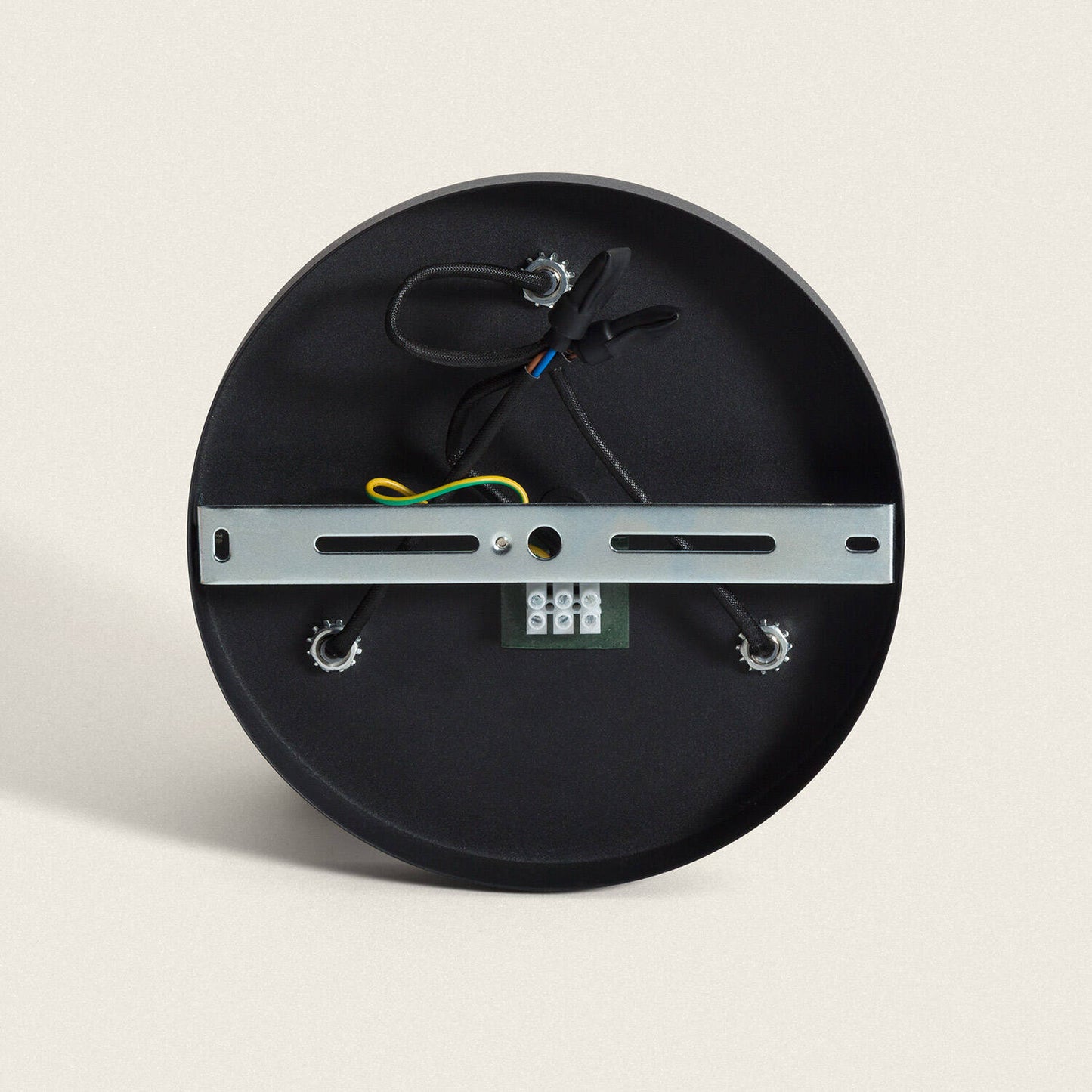 Plafonnier LED Rond Orientable 3 Spots 15W IP20 Noir