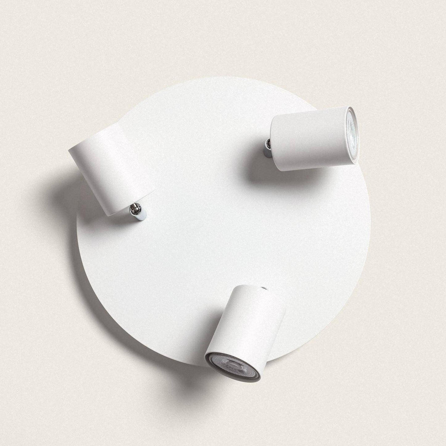 Plafonnier Rond Métal Orientable 3 Spots GU10, IP20