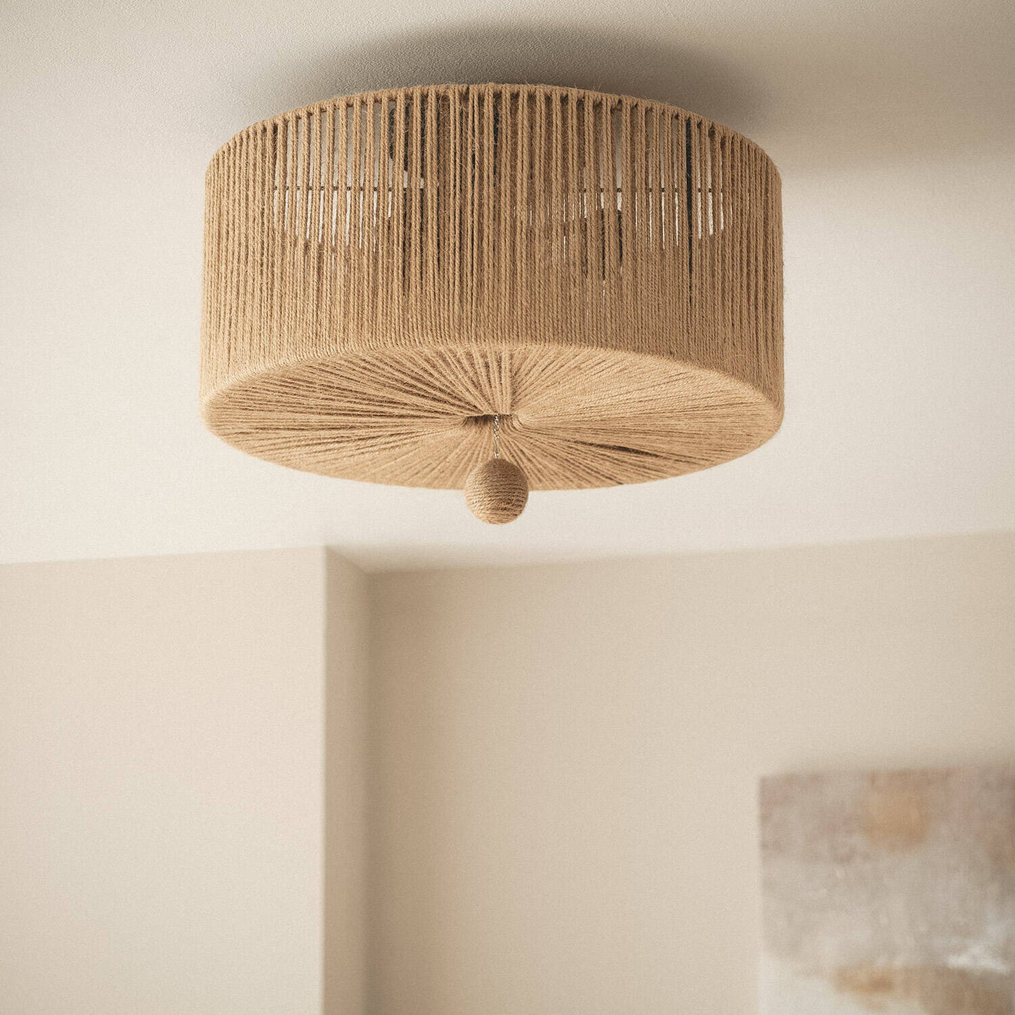 Plafonnier LED Corde Naturelle 20W IP20 Installation en Saillie