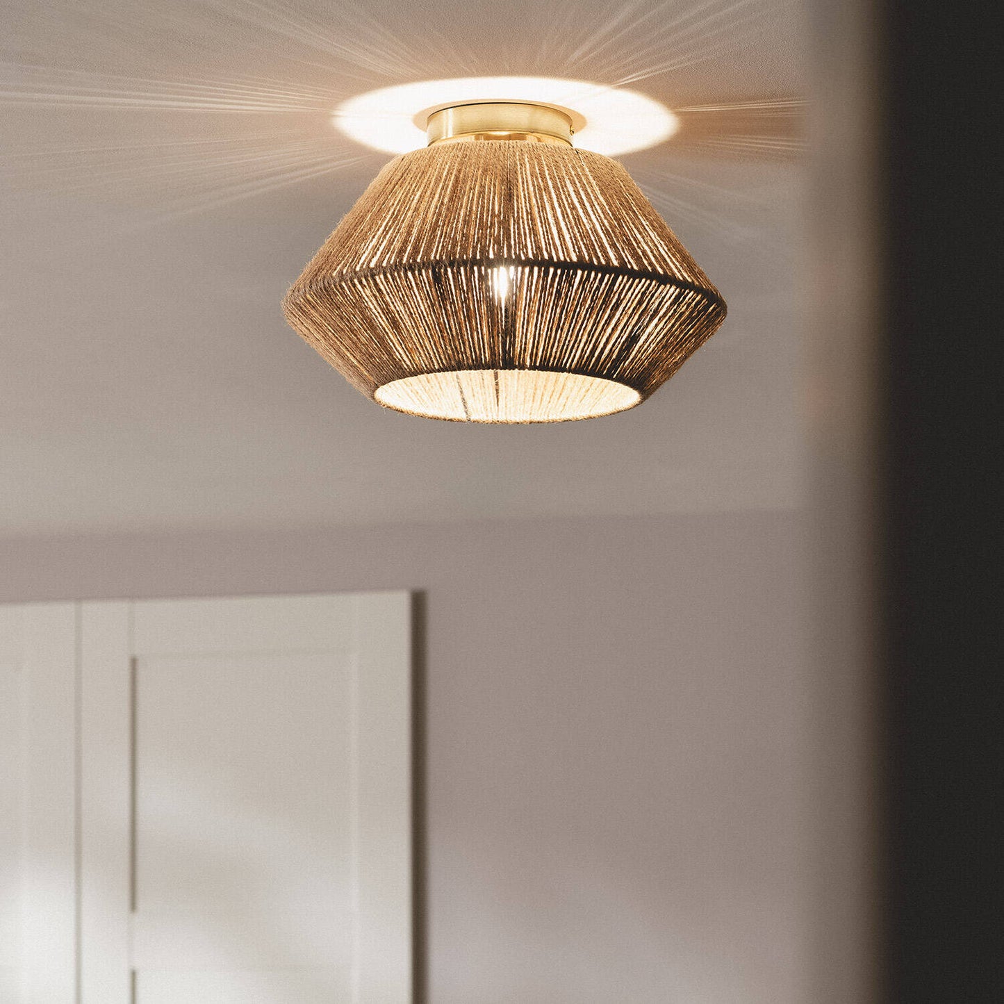 Plafonnier en Corde de Chanvre 20W IP20 E27