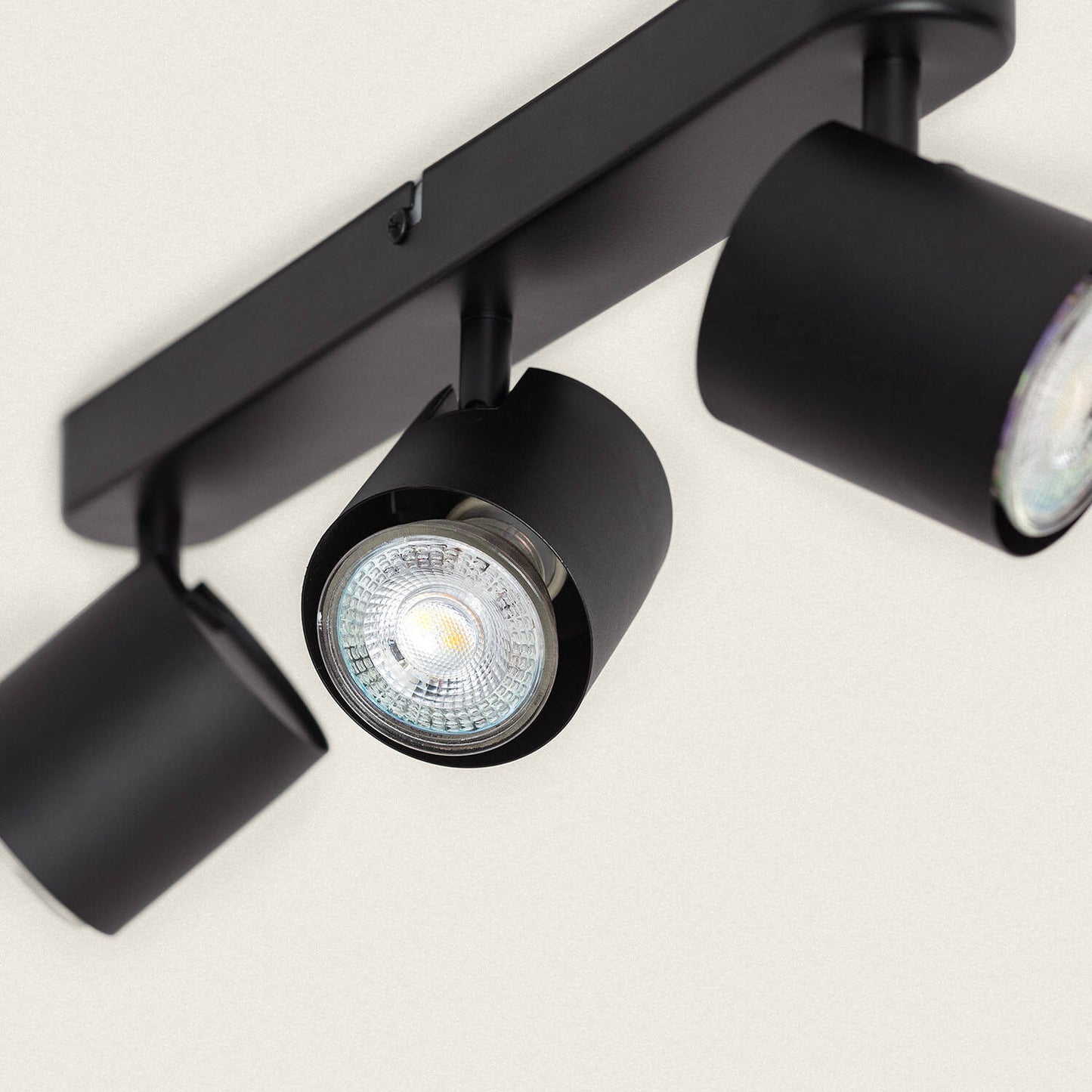 Plafonnier LED Métal Edesta 35W IP20 Noir 3 Points Lumineux