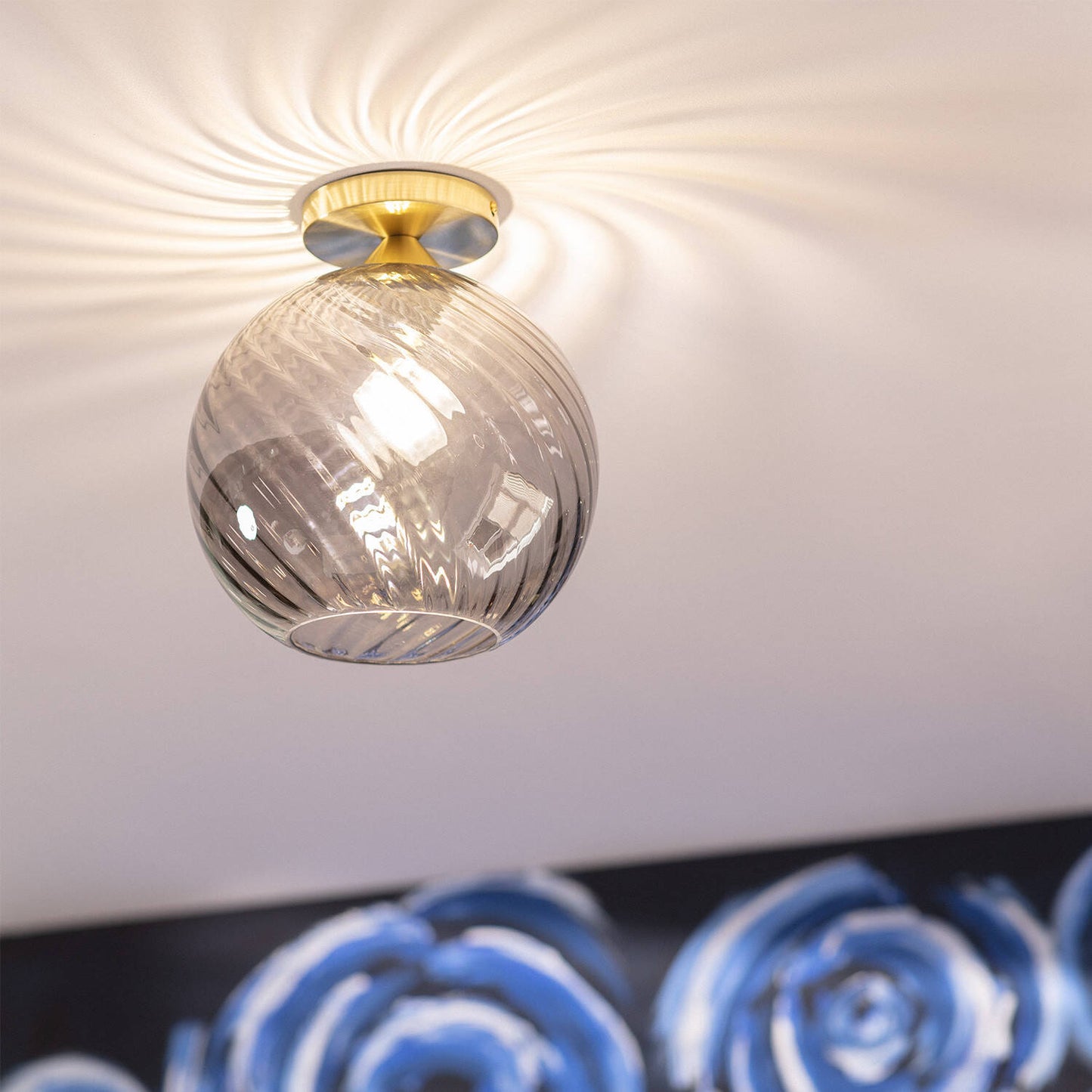 Plafonnier LED Verre Kikombe 40W IP20 Installation en Saillie