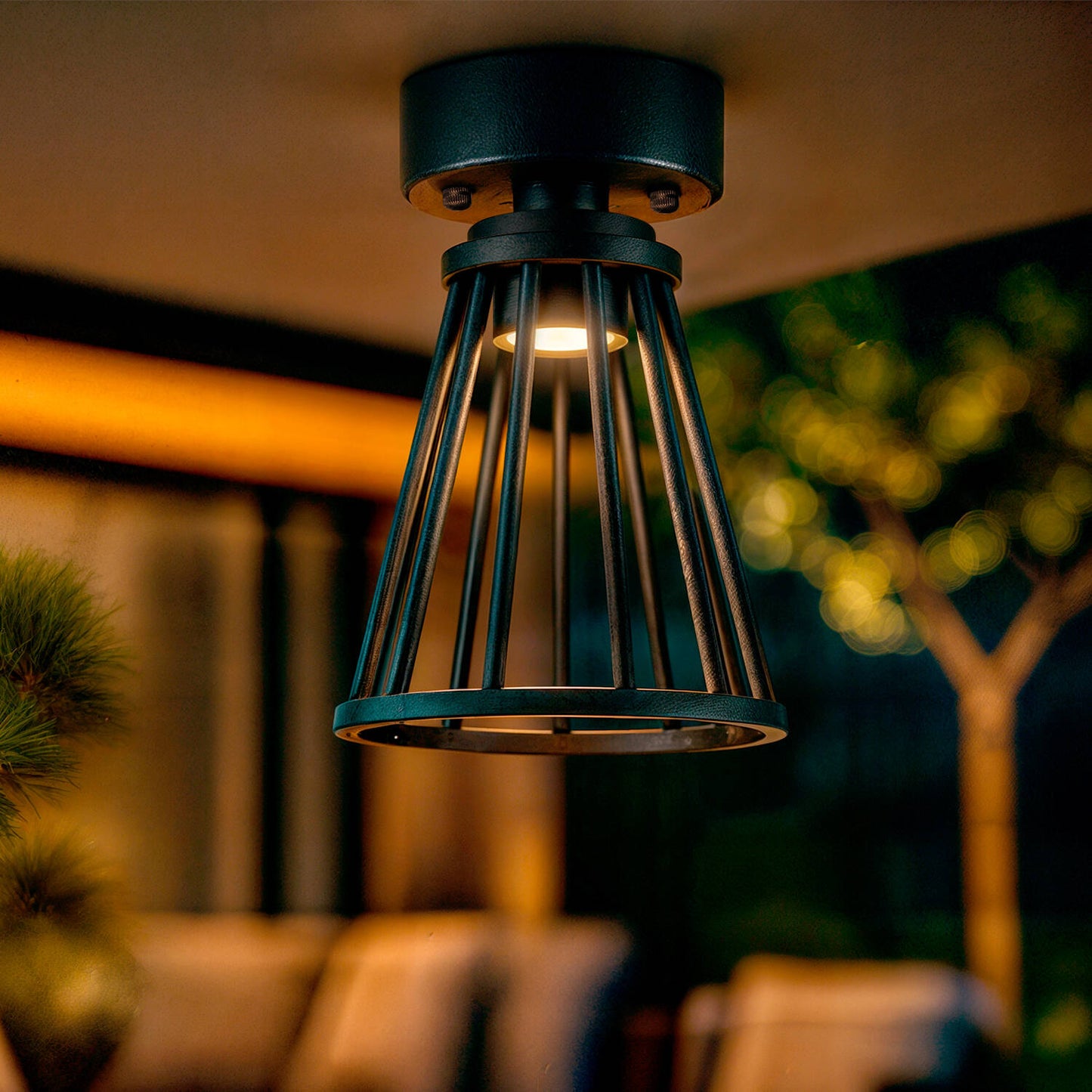 Plafonnier LED Extérieur 6W IP65 Aluminium Noir