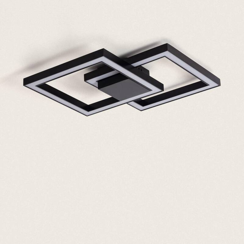 Plafonnier LED 20W Aluminium Noir IP20