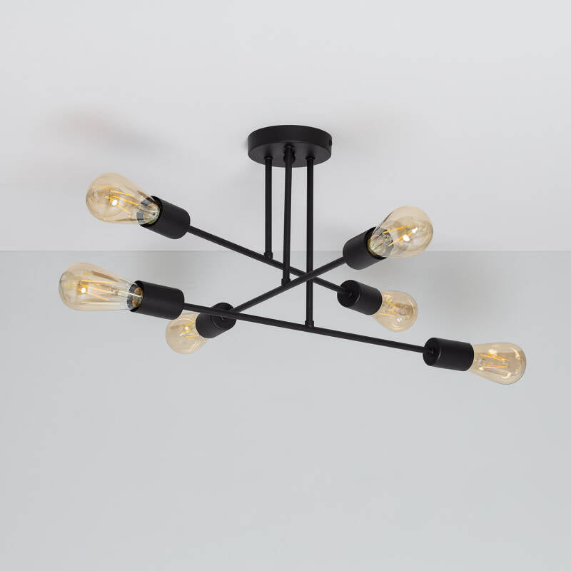 Plafonnier LED Métal Fimbo 6 Spots, 20W, IP20, Installation en Saillie