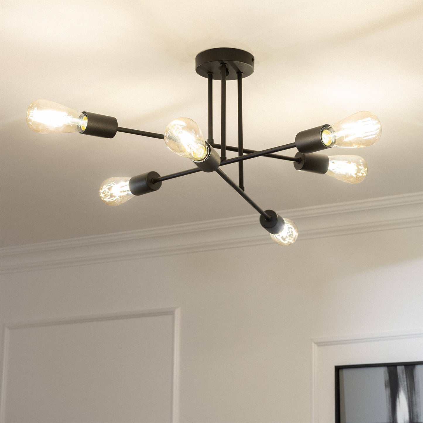 Plafonnier LED Métal Fimbo 6 Spots, 20W, IP20, Installation en Saillie