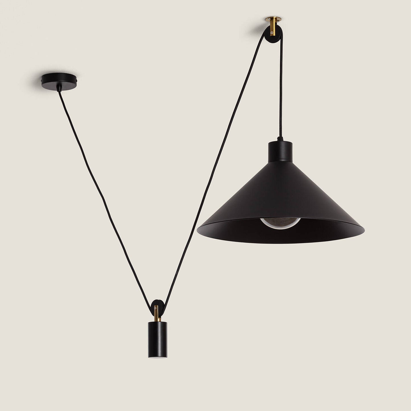 Suspension LED Métal Noir 40W IP20