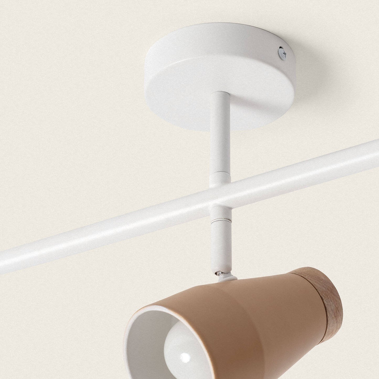Plafonnier 3 Spots en Métal, IP20, 60W, Installation en Saillie