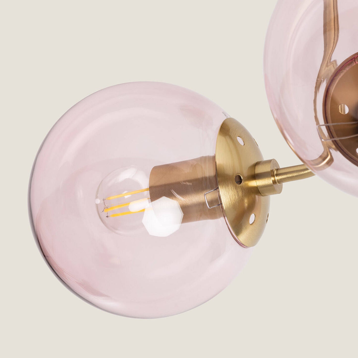Plafonnier LED 3 Spots en Métal et Verre, 20W, IP20, Installation en Saillie