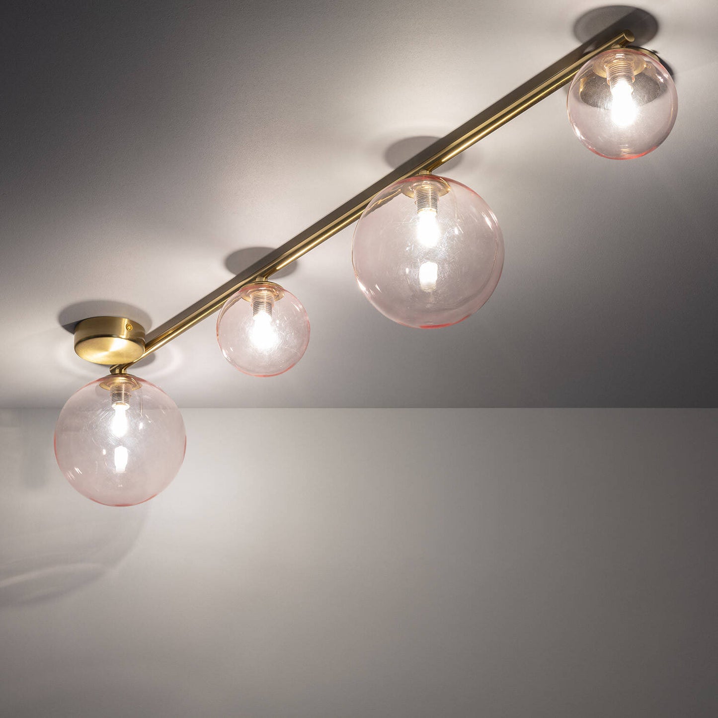 Plafonnier LED Moonlight Brass 4 Spots, 12W, IP20, Installation en Saillie