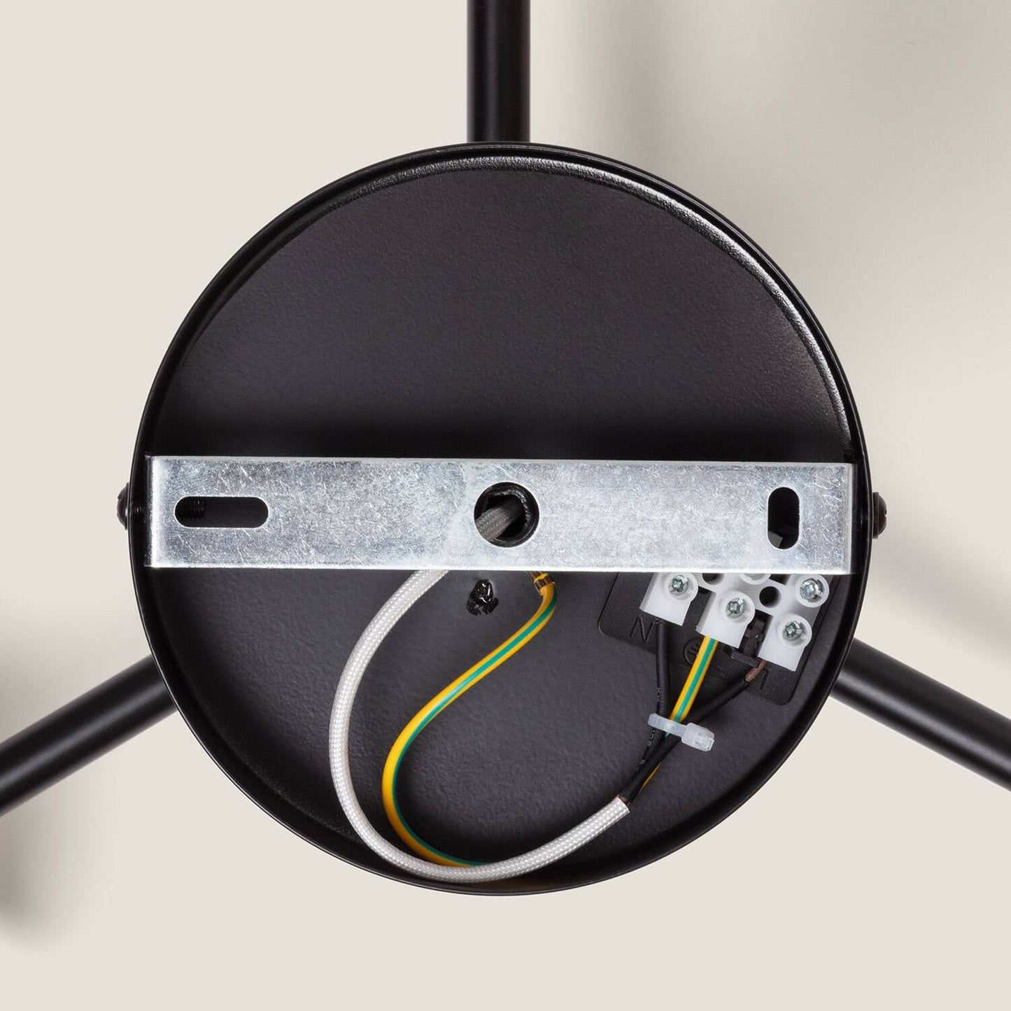 Plafonnier 3 Spots en Métal et Verre, IP20, 20W, Installation en Saillie