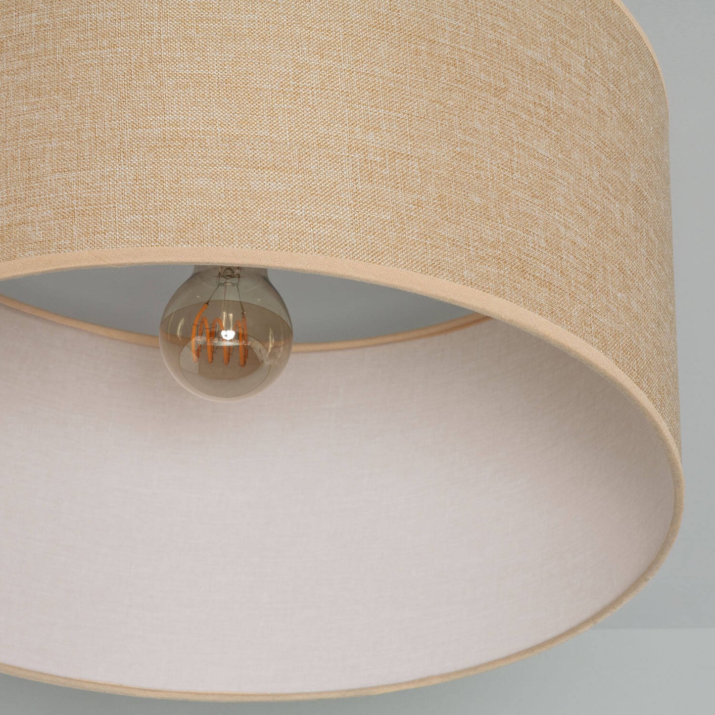 Plafonnier Textile Beige 20W IP20 pour Intérieur