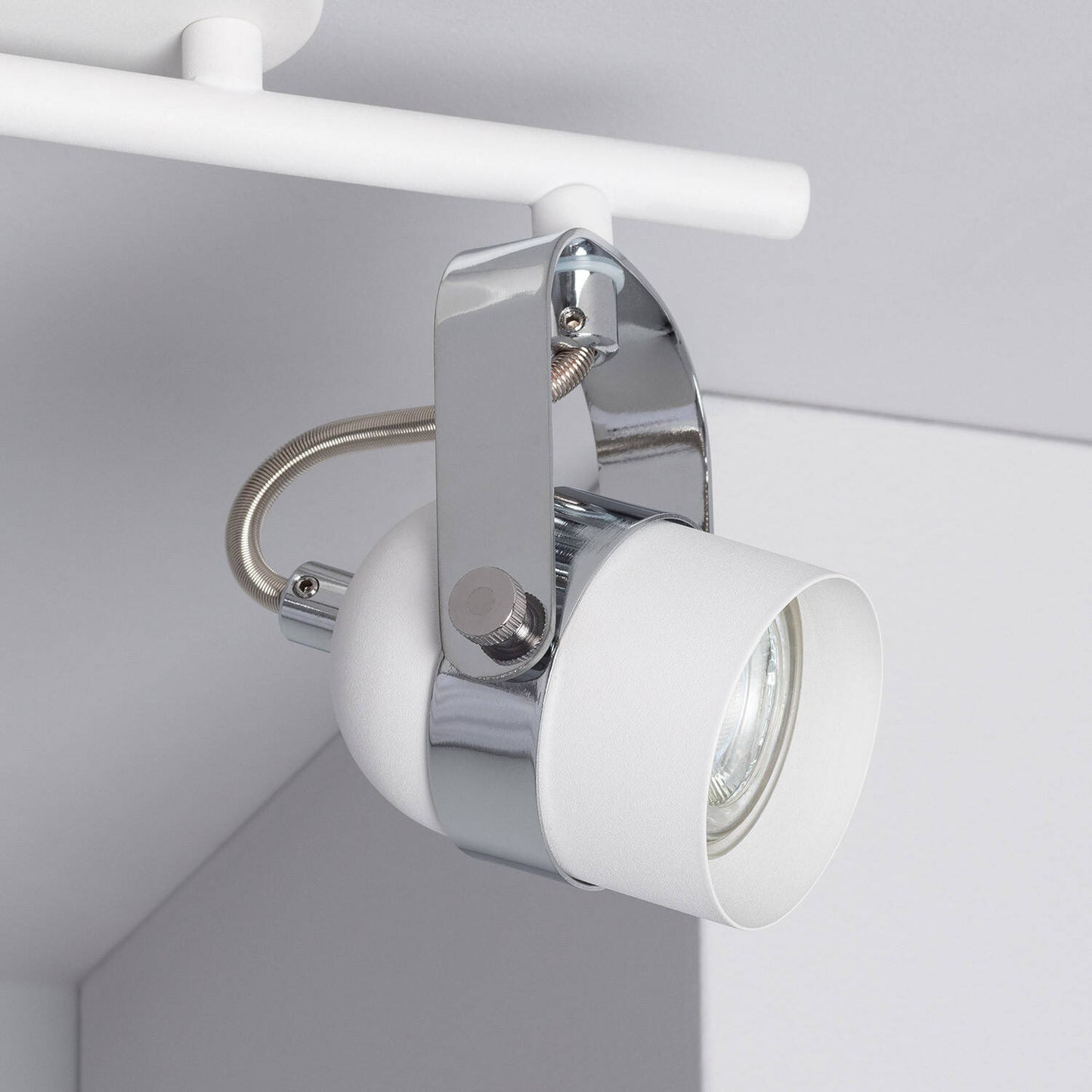Plafonnier LED Orientable 2 Spots Aluminium Blanc IP20 12W