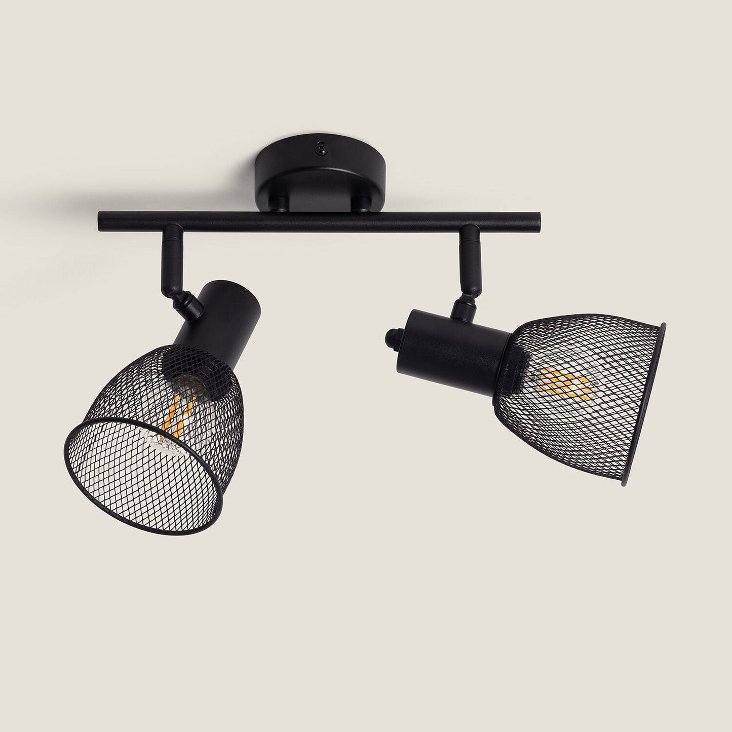 Plafonnier LED Orientable Grid 2 Spots, IP20, 20W, Noir