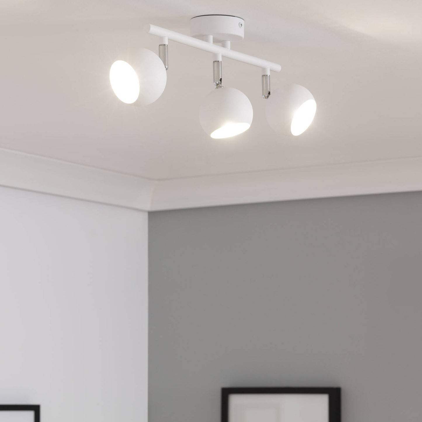 Plafonnier Orientable Aluminium 3 Spots GU10, IP20, 12W