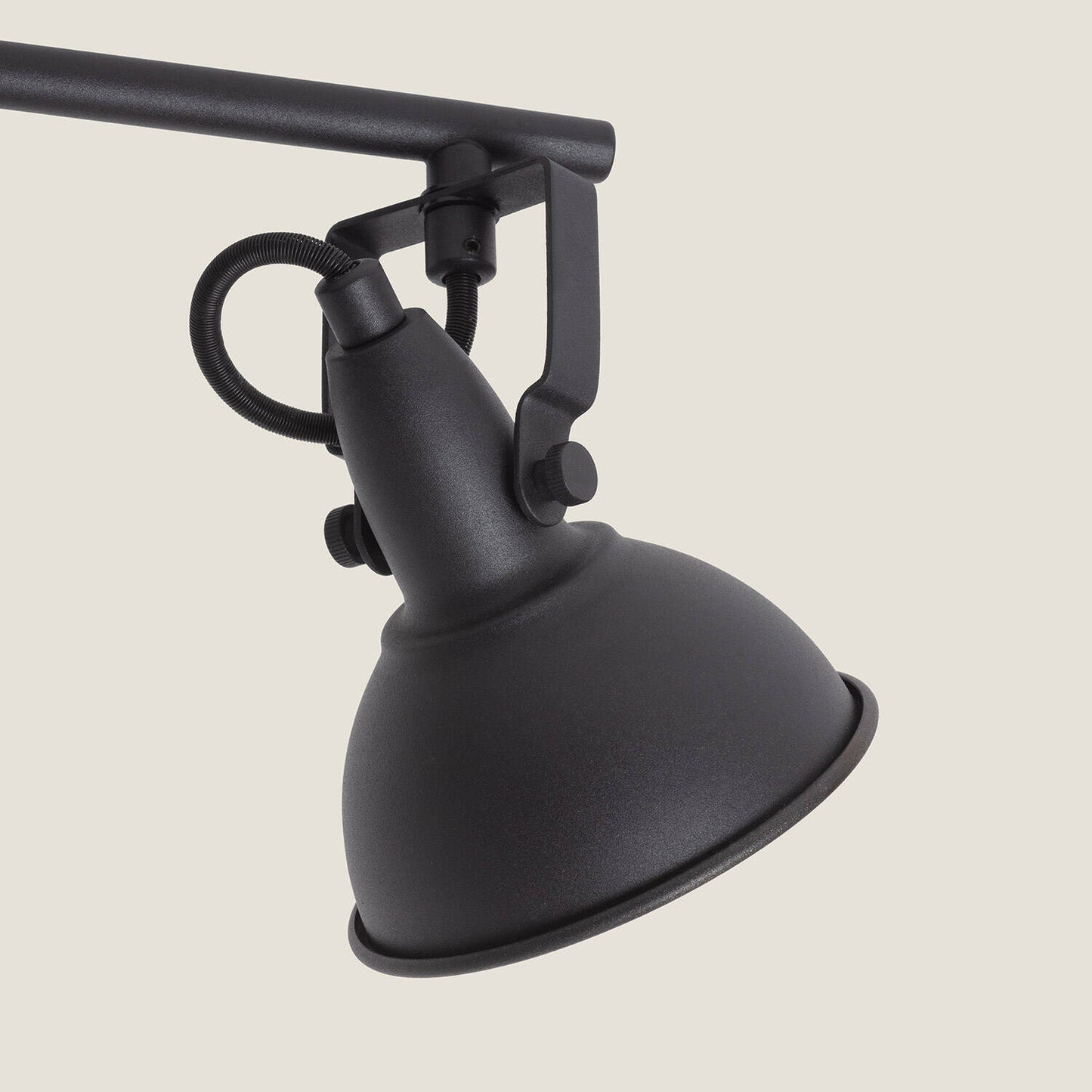 Plafonnier Orientable 3 Spots, 20W Max, IP20, Aluminium Noir