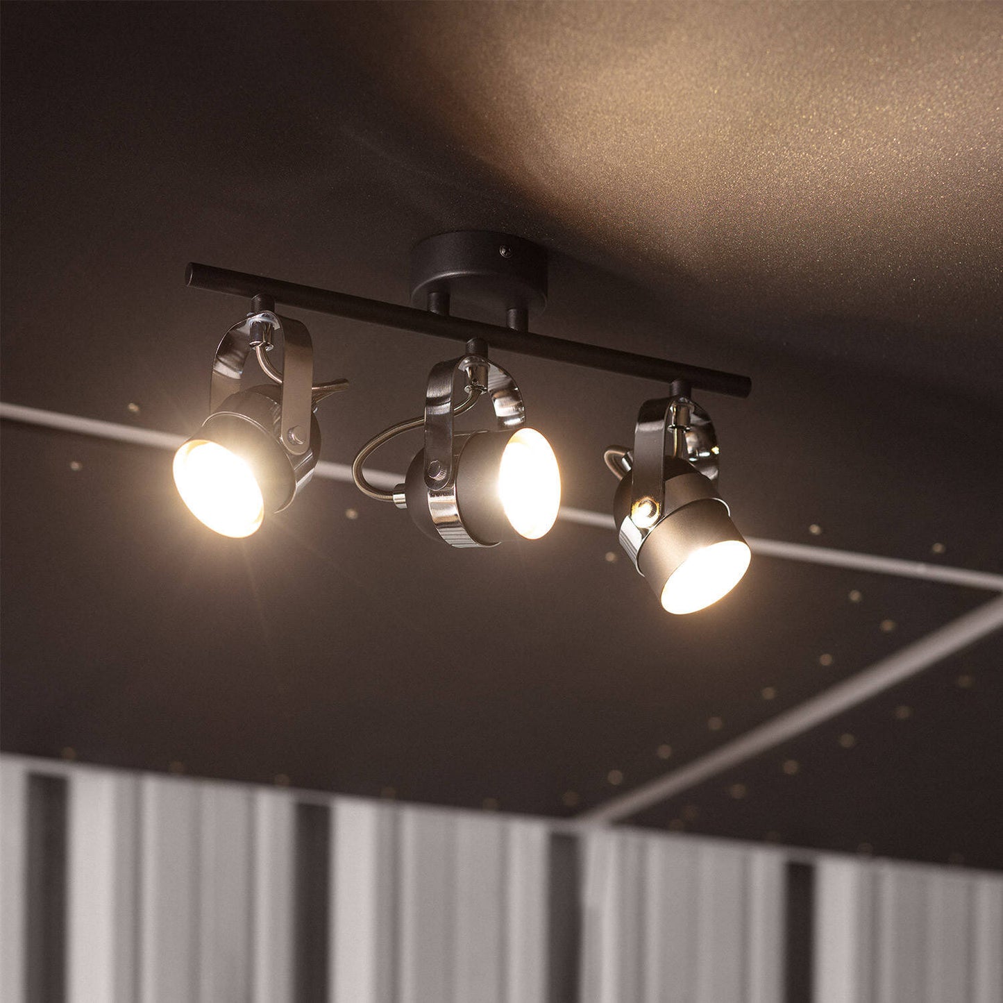 Plafonnier LED Orientable 3 Spots 12W IP20 Noir