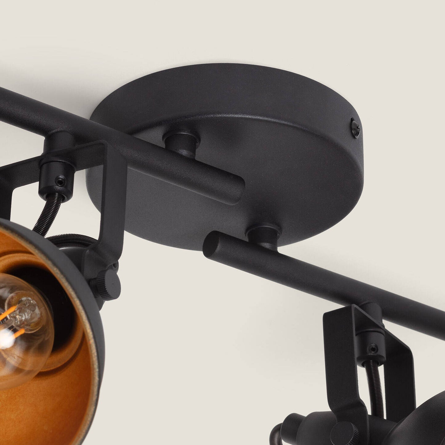 Plafonnier Orientable 4 Spots 20W IP20 Noir
