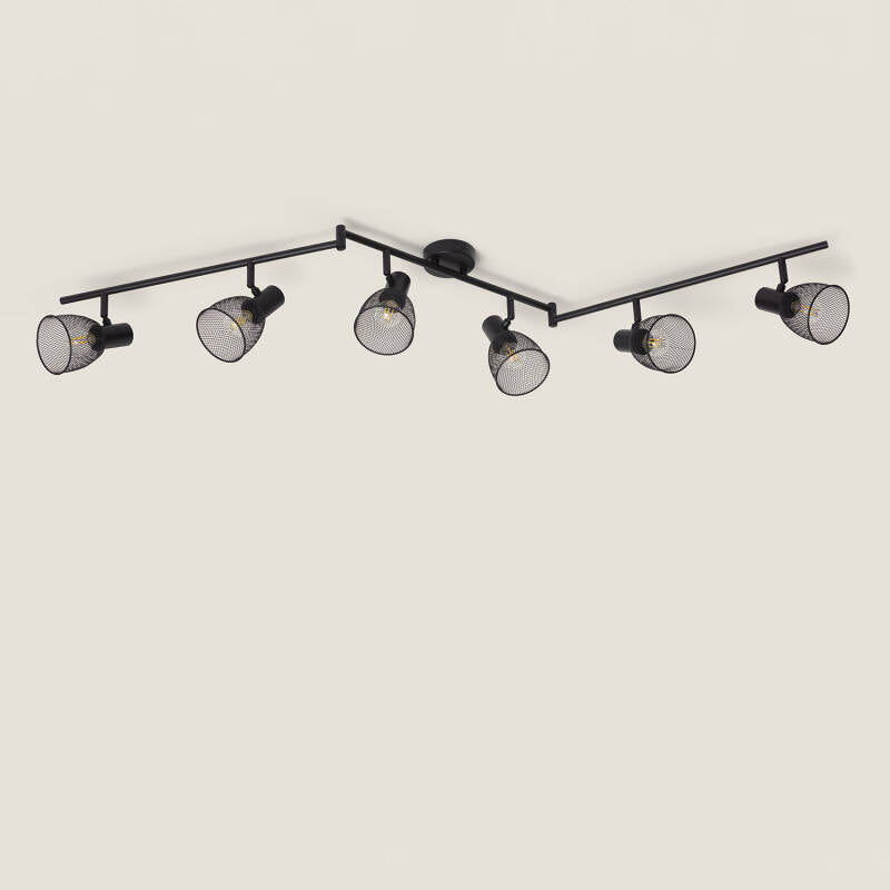 Plafonnier Orientable Aluminium 6 Spots E14, IP20, 20W