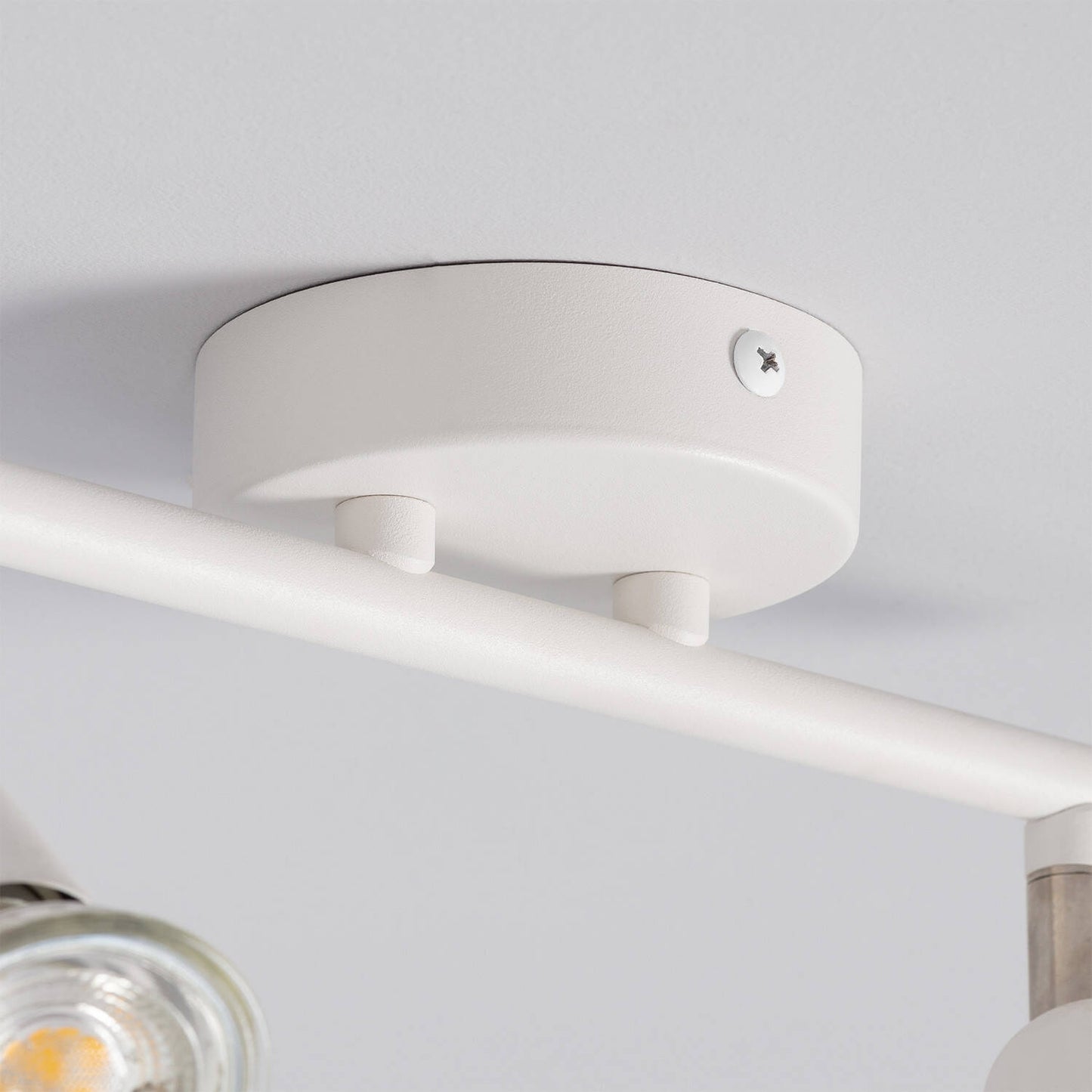 Plafonnier Orientable 2 Spots Aluminium Blanc, IP20, 50W
