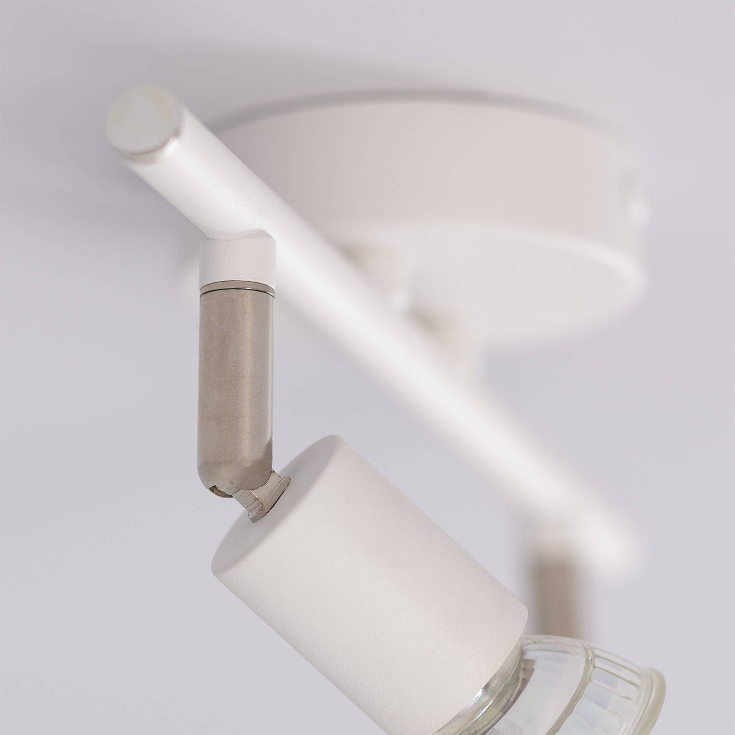 Plafonnier Orientable 2 Spots Aluminium Blanc, IP20, 50W