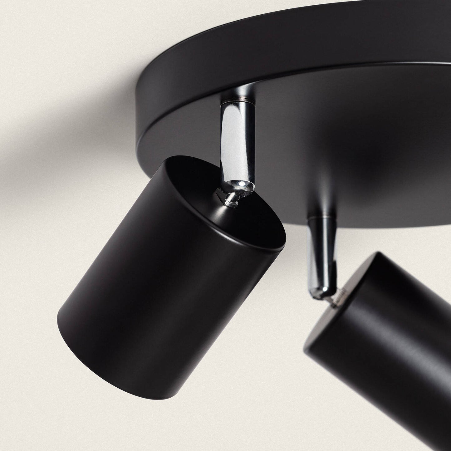 Plafonnier Orientable Métal Noir 3 Spots GU10, IP20
