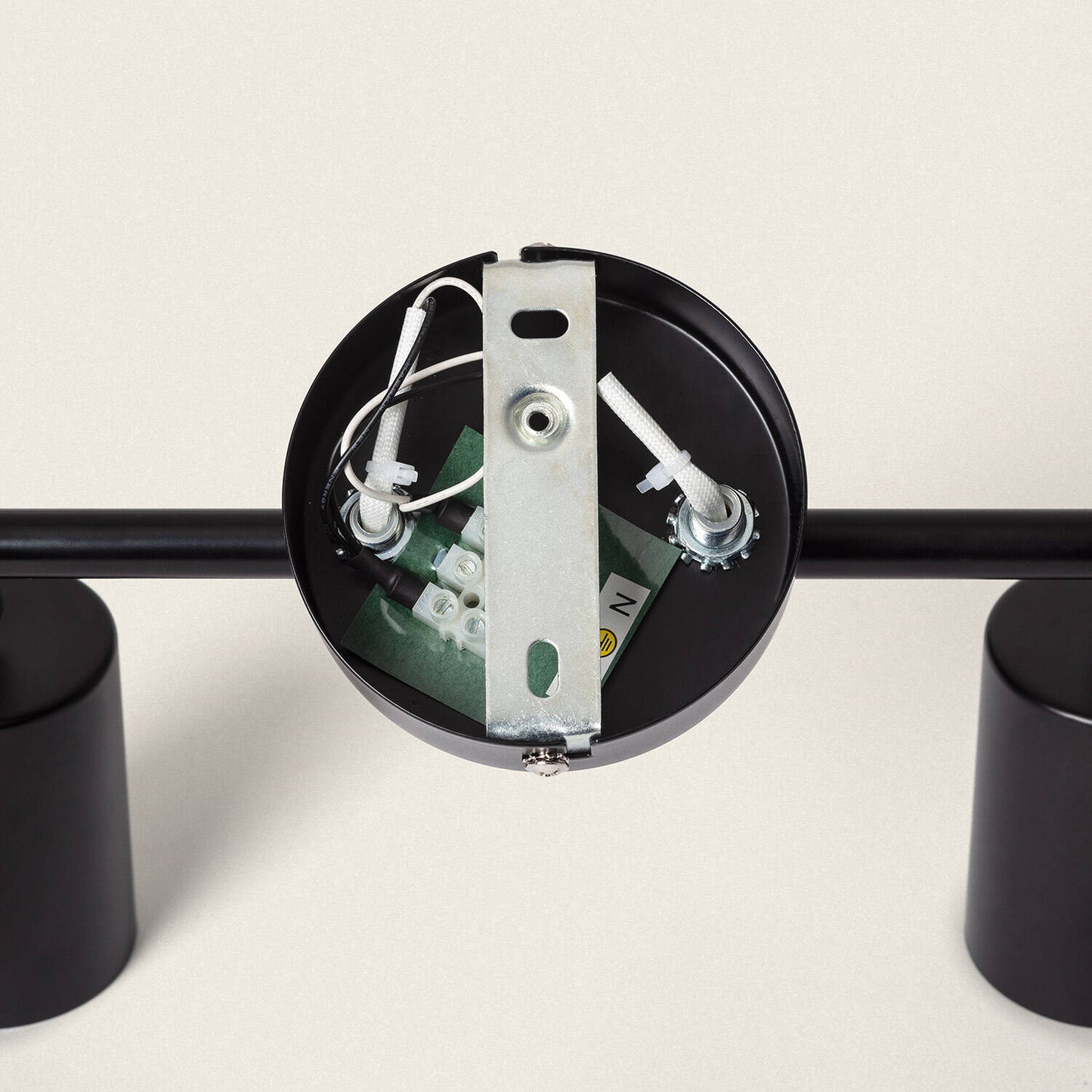 Plafonnier Orientable Métal 2 Spots Noir GU10 IP20