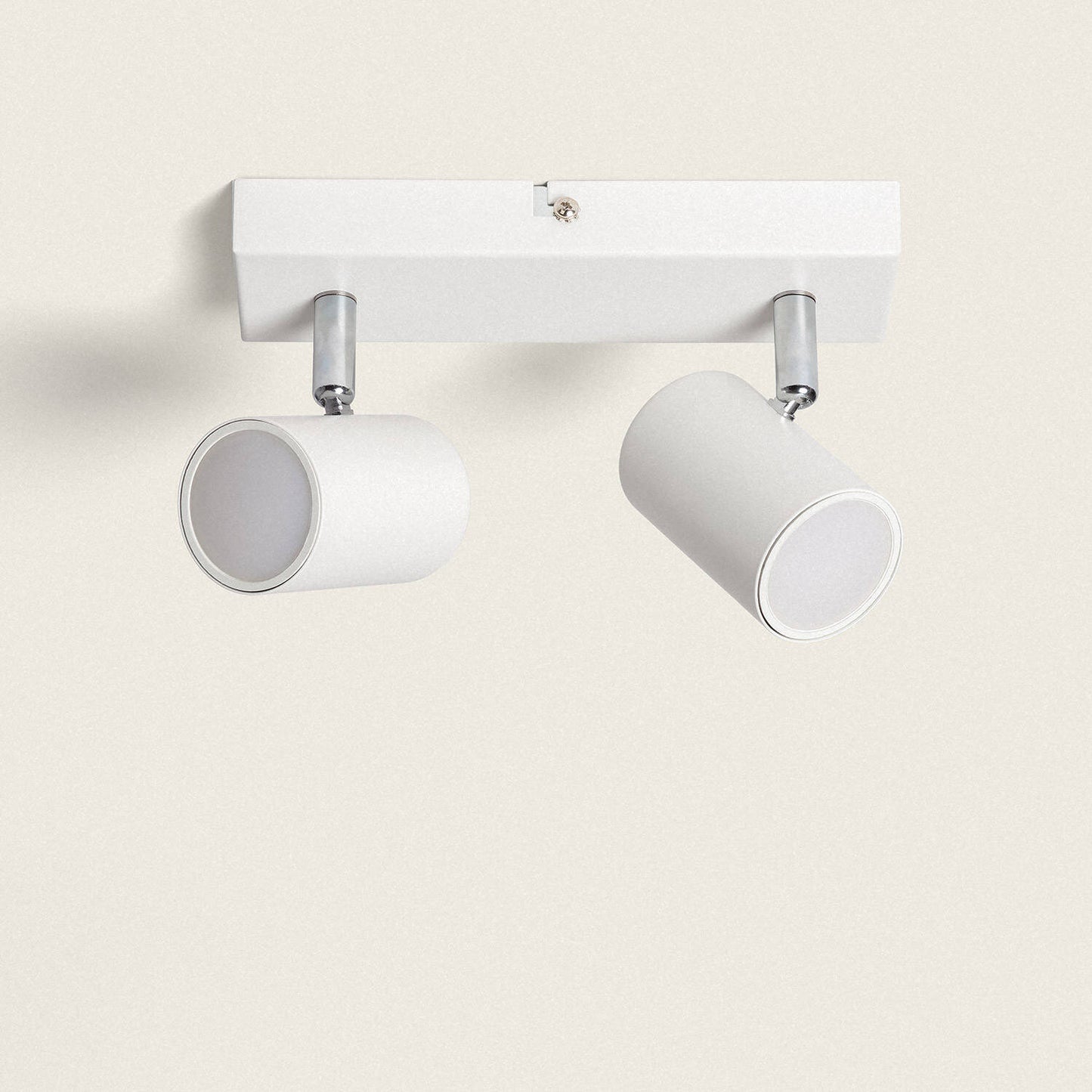 Plafonnier Orientable Métal 2 Spots, 20W, IP20, Installation en Saillie