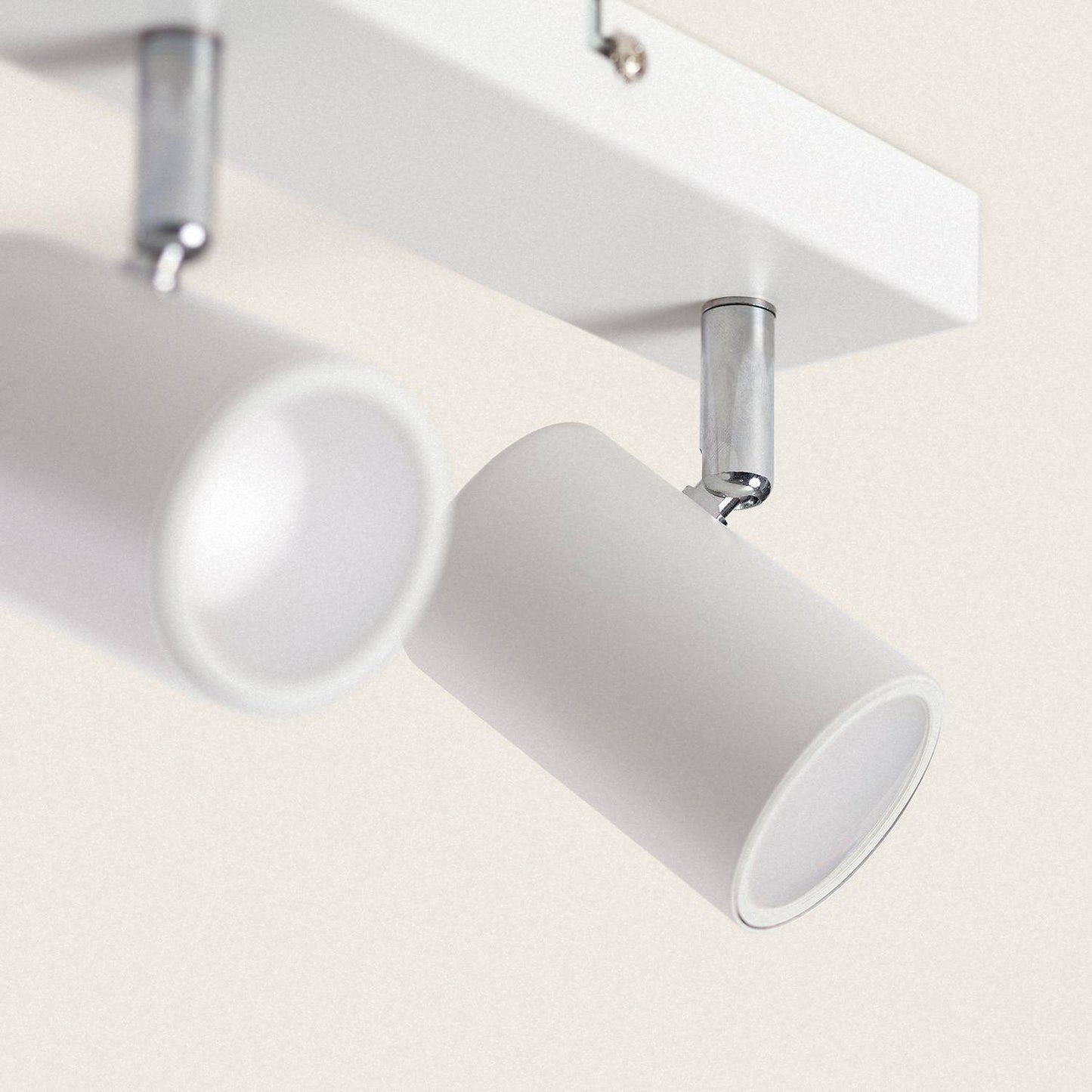 Plafonnier Orientable Métal 2 Spots, 20W, IP20, Installation en Saillie