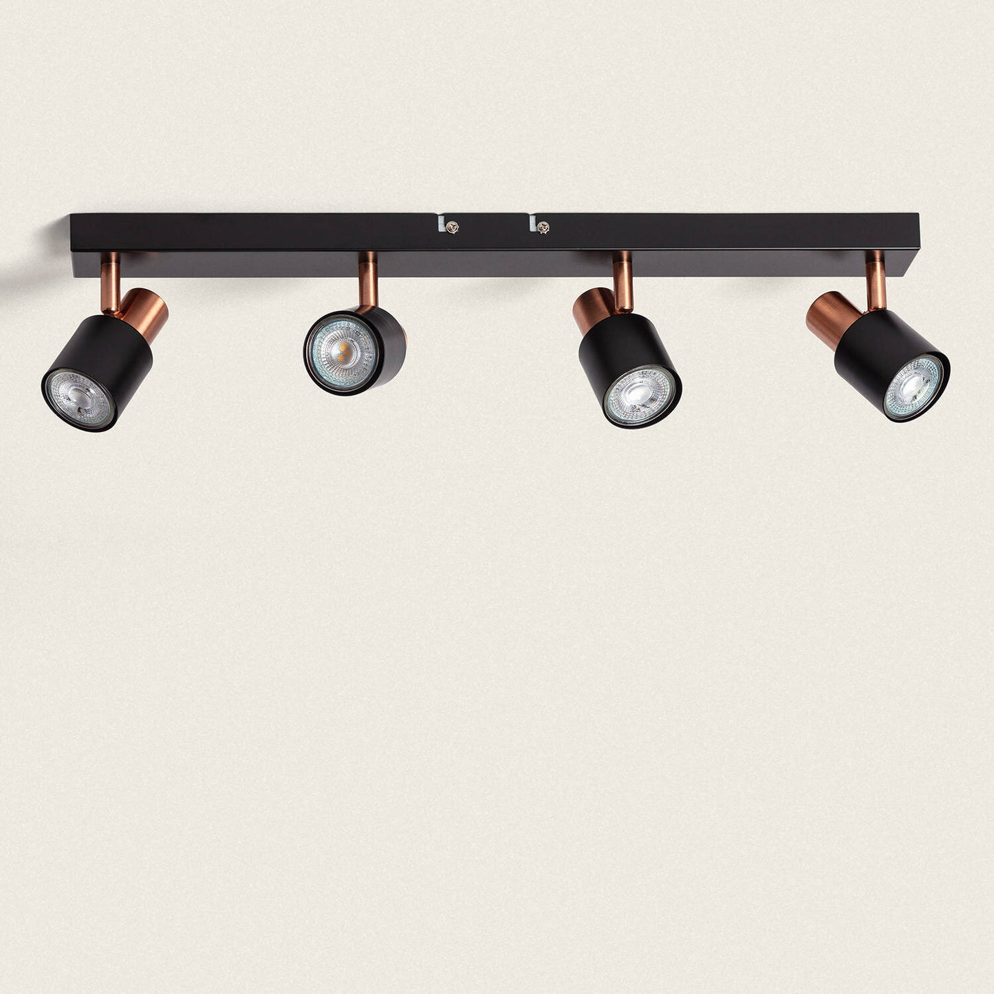 Applique Murale Orientable Métal 4 Spots, IP20, 20W, Installation en Saillie