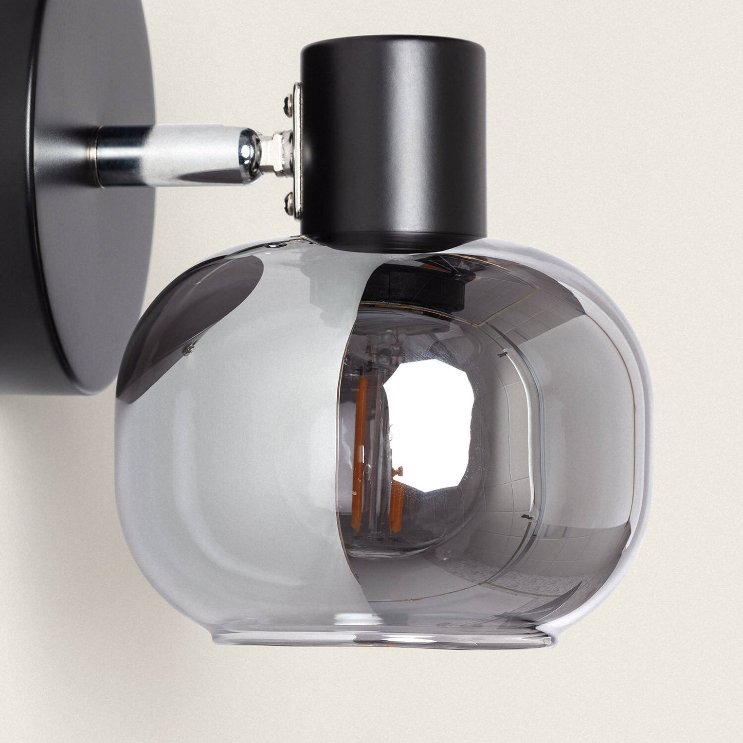 Applique Murale Orientable en Métal et Verre, 20W, IP20, Installation en Saillie