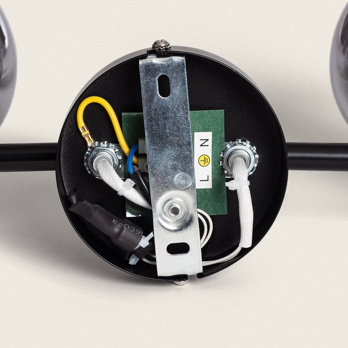 Plafonnier Orientable 4 Spots Métal et Verre, IP20, 20W