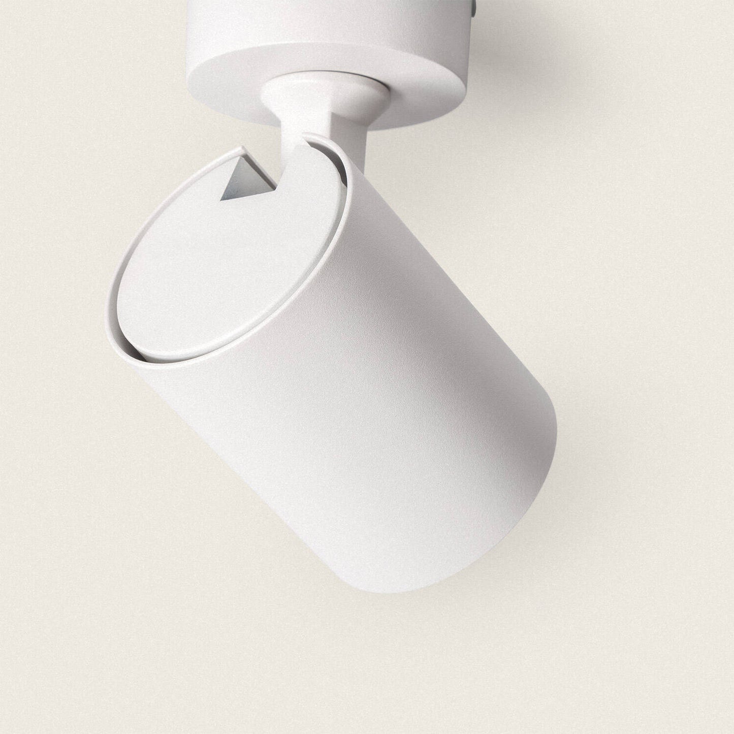 Plafonnier Orientable 1 Spot GU10, 40W, IP20, Aluminium Blanc