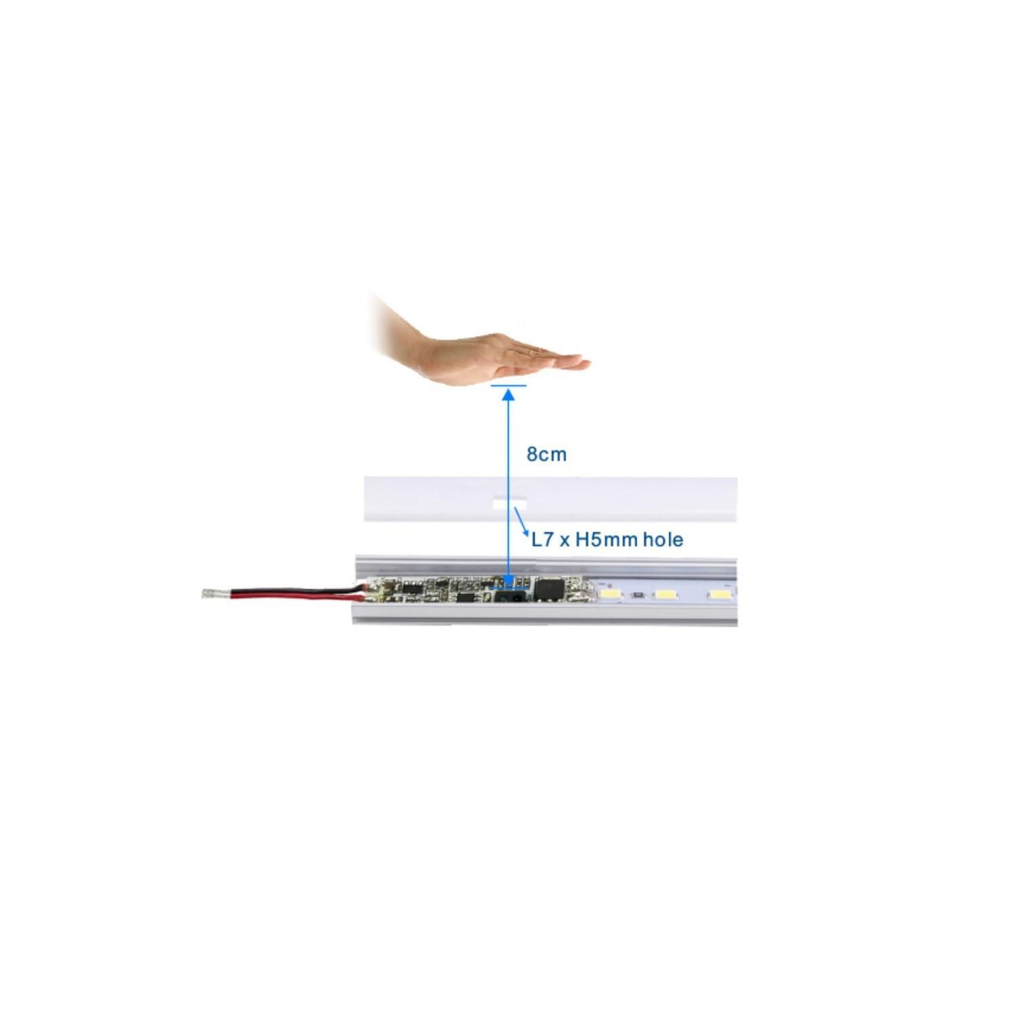 Interrupteur Capteur Sans Contact pour Rubans LED 12-24V, IP20, 96W