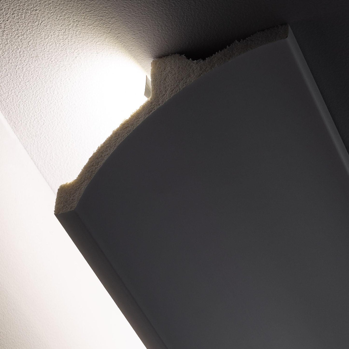 Moulure Arc 2m pour Ruban LED, Installation en Saillie, Blanc