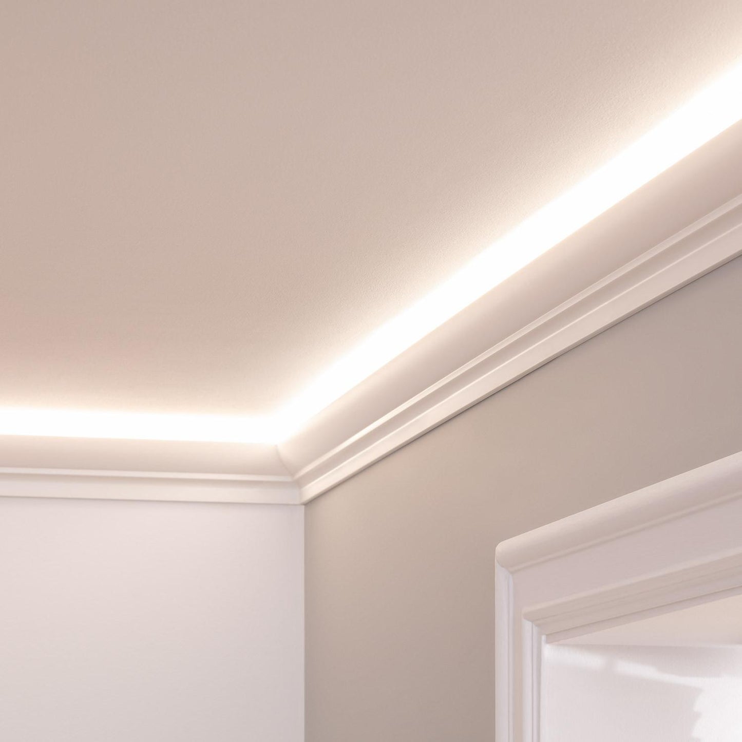 Moulure 2m pour Ruban LED, Installation en Saillie, Matériau PS, Intérieur
