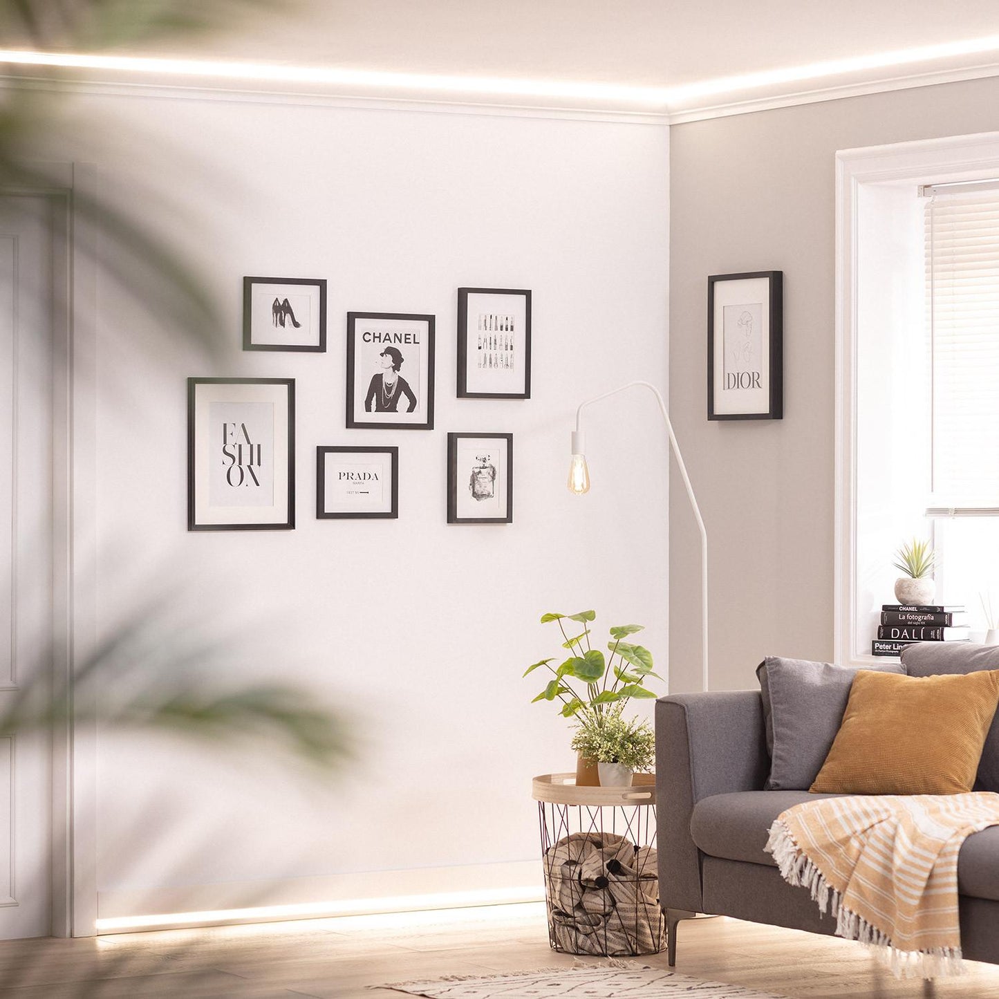 Moulure 2m pour Ruban LED, Installation en Saillie, Matériau PS, Intérieur