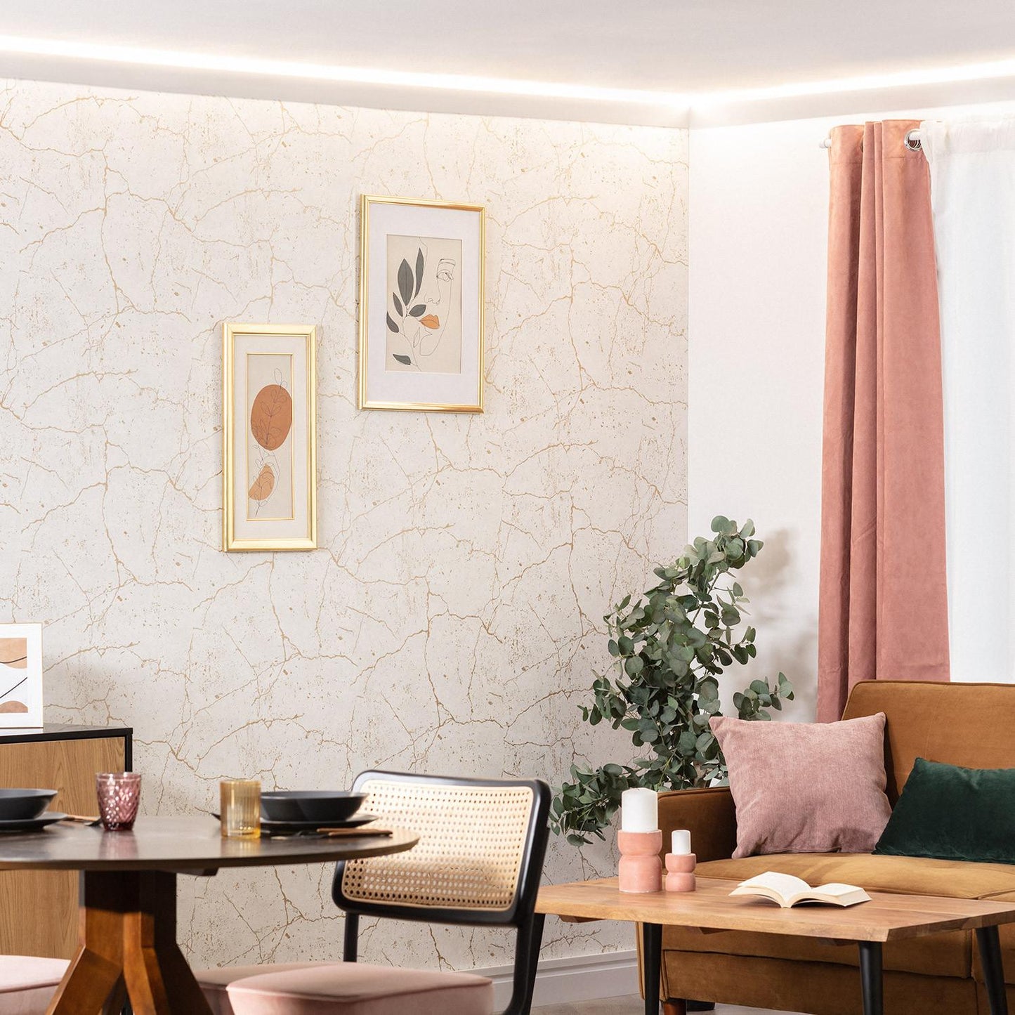 Moulure Diagonale 2m pour Ruban LED, Installation en Saillie, Intérieur