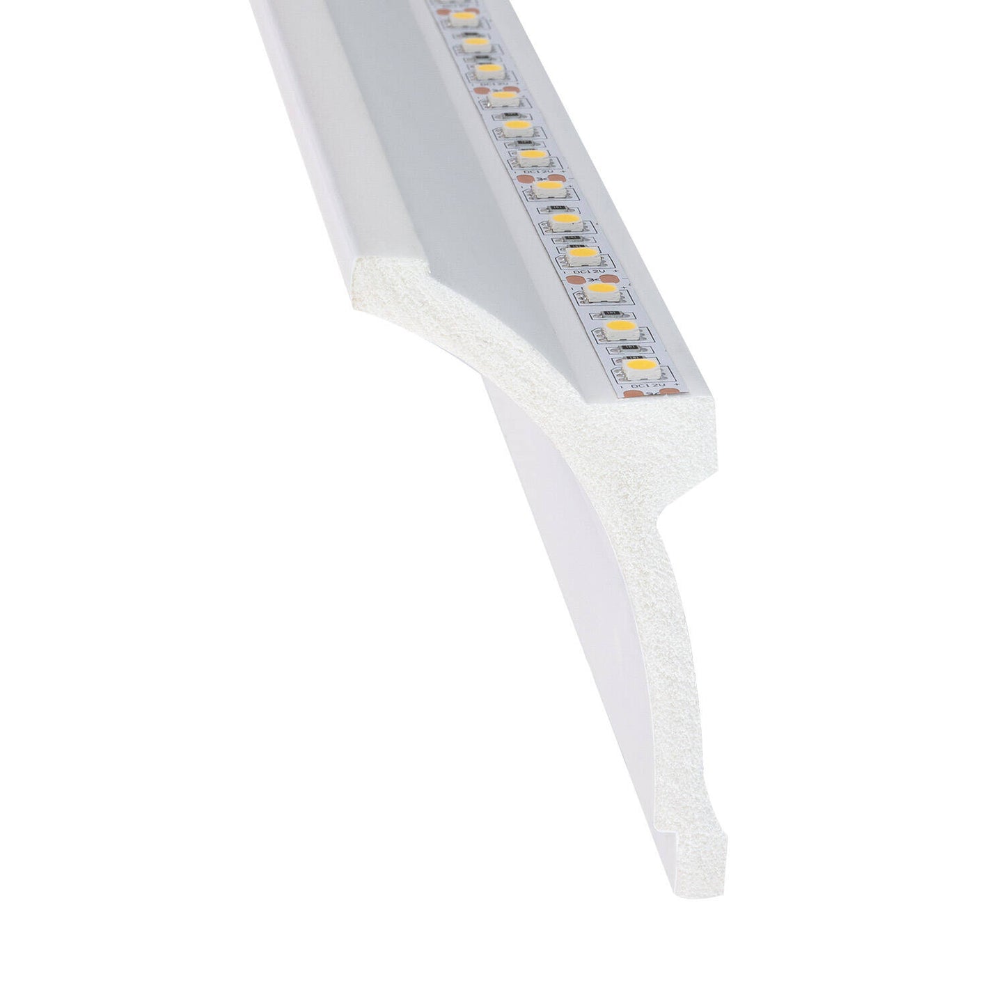 Moulure 2m pour Ruban LED, Installation en Saillie, Blanc