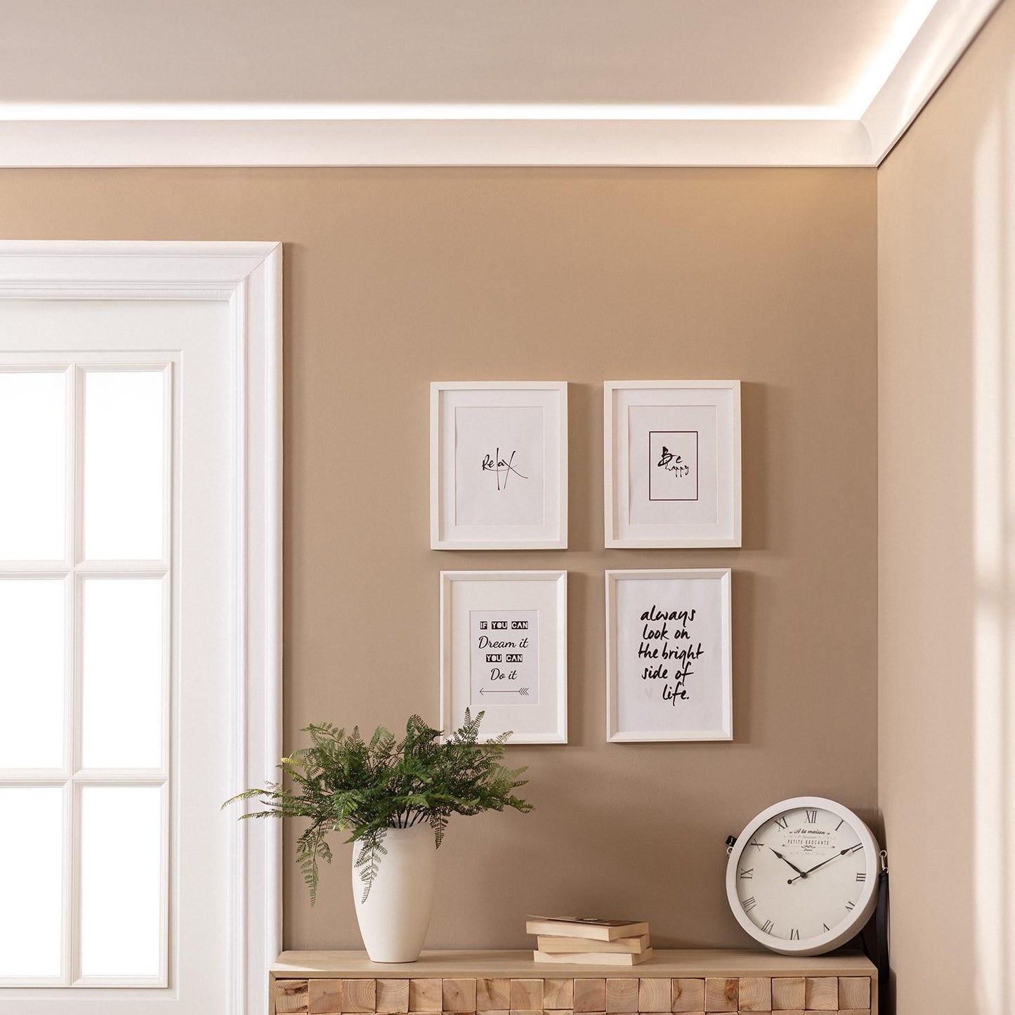 Moulure 2m pour Ruban LED, Installation en Saillie, Blanc