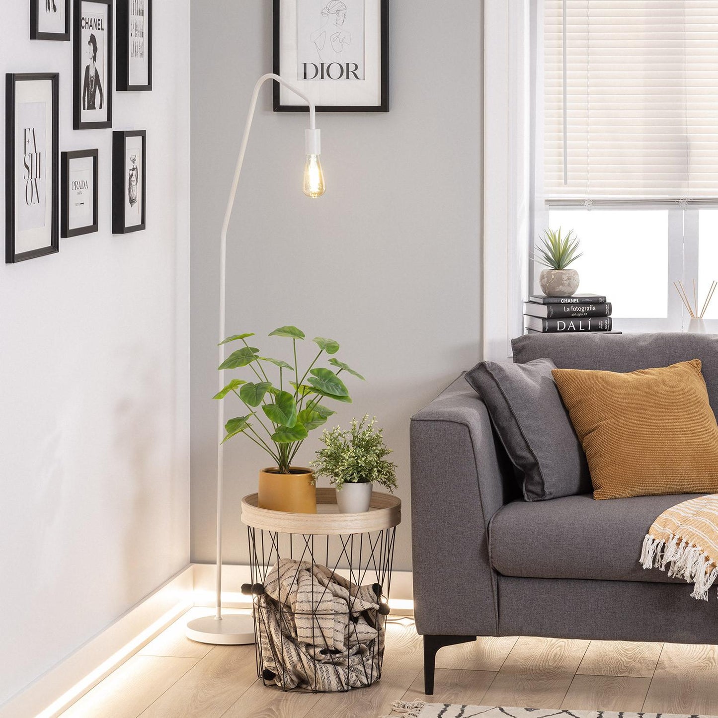 Moulure Plinthe Moderne pour Rubans LED, Installation en Saillie, Blanc, Multiples Tailles